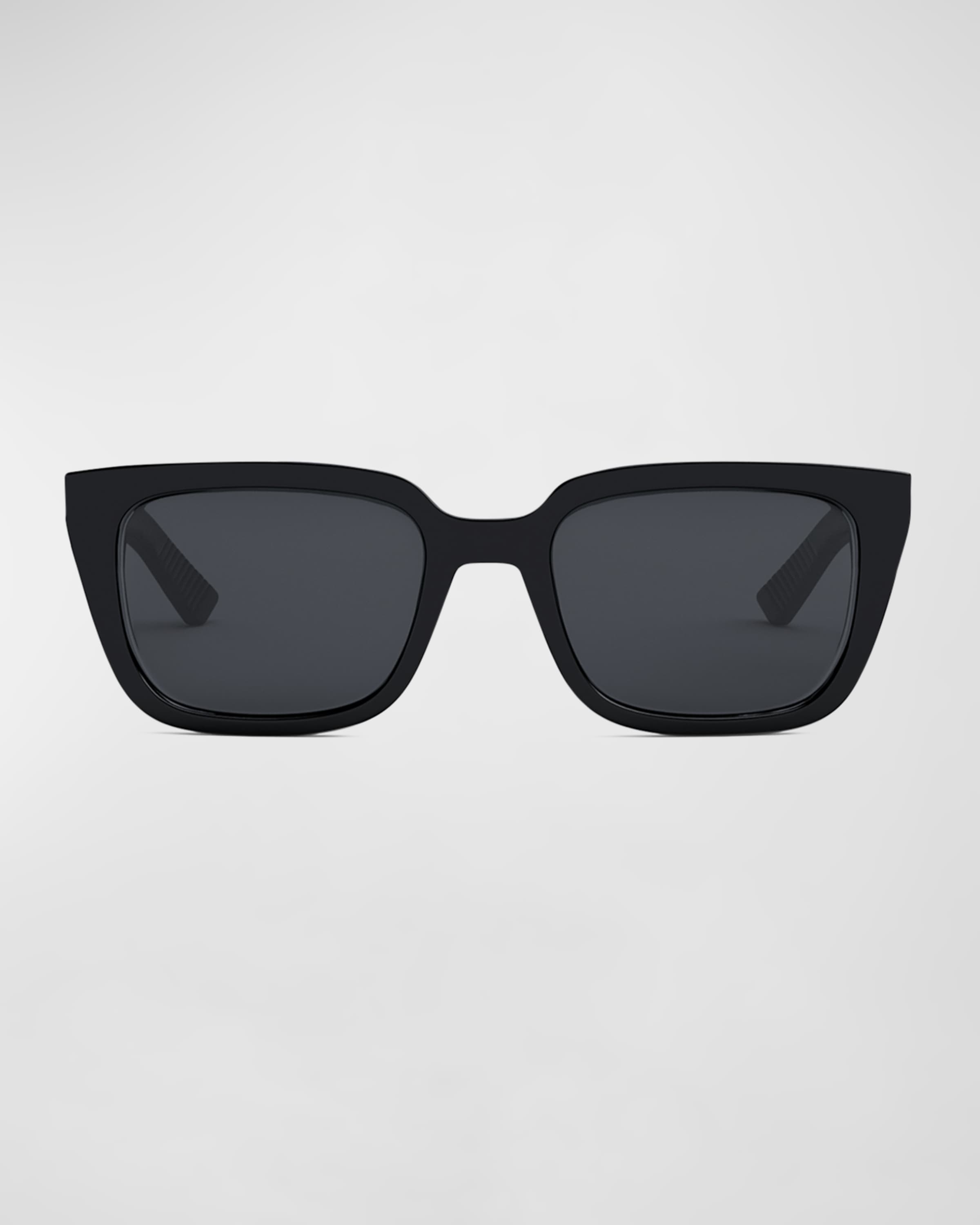 Men's Rubber Logo Square Acetate Sunglasses - 3