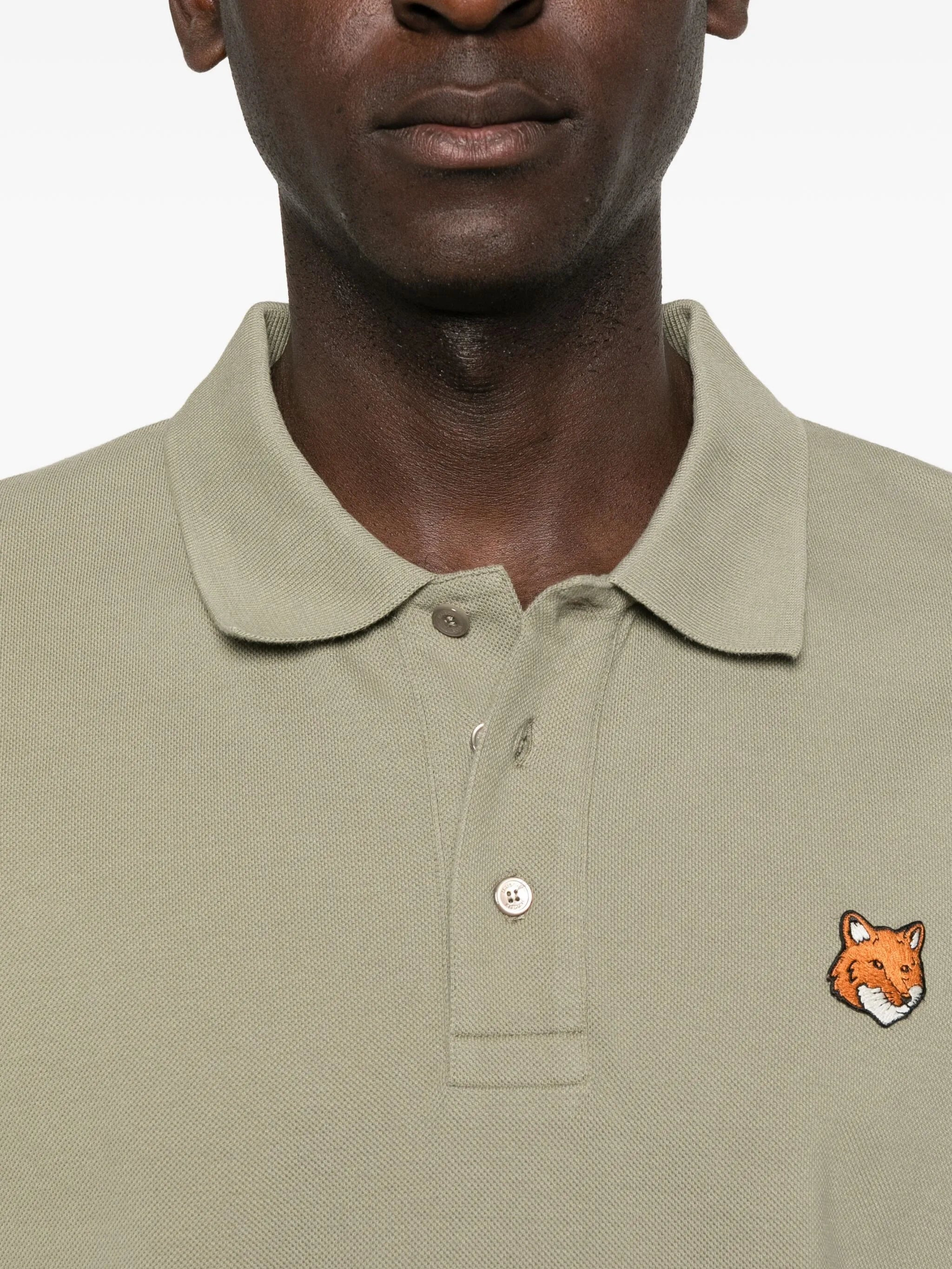 Maison Kitsuné Fox-head Embroidered Polo Shirt - 4
