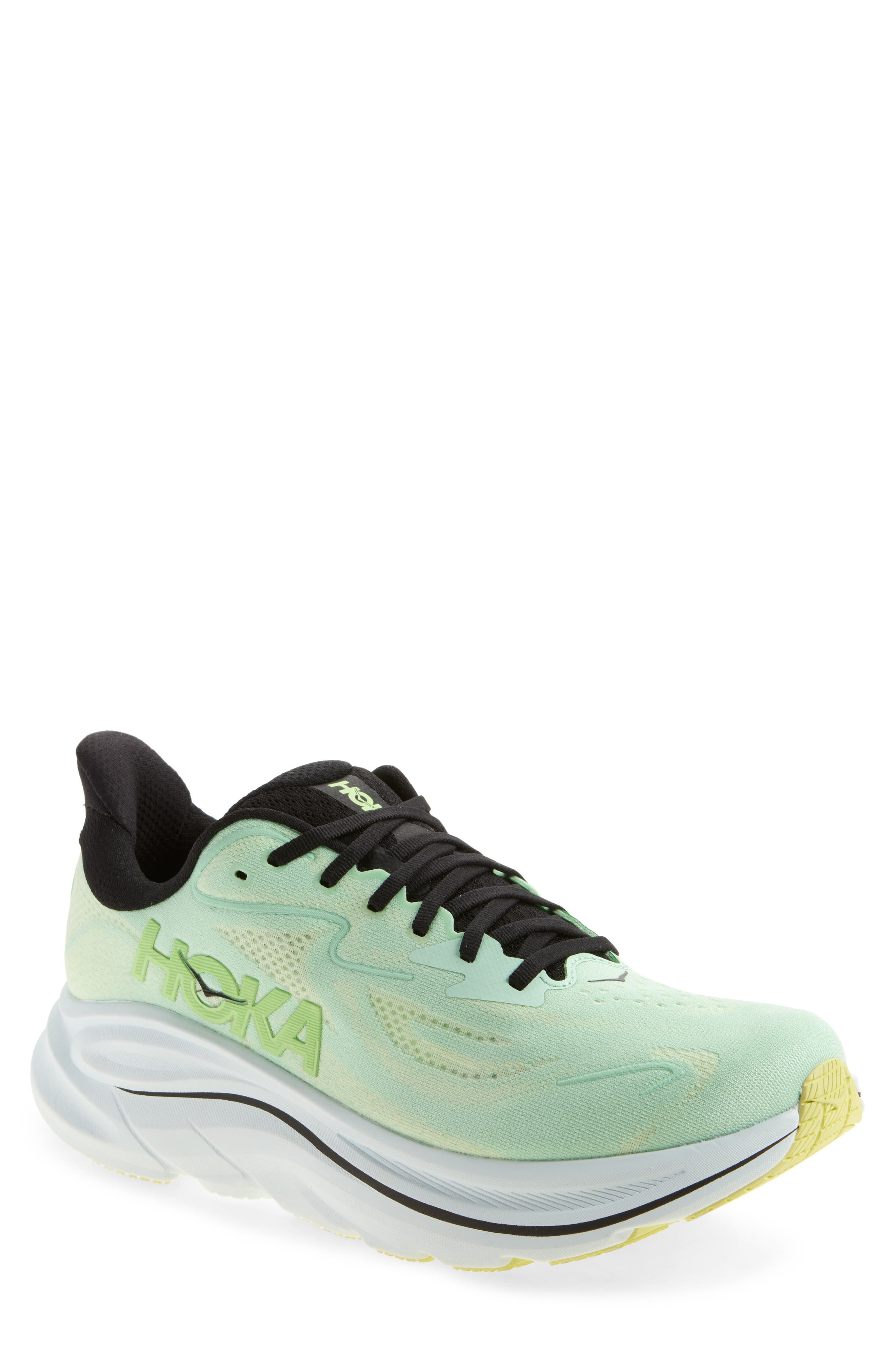 HOKA Clifton 10 Running Shoe in Mint Fluorite /Luna Moth at Nordstrom - 1