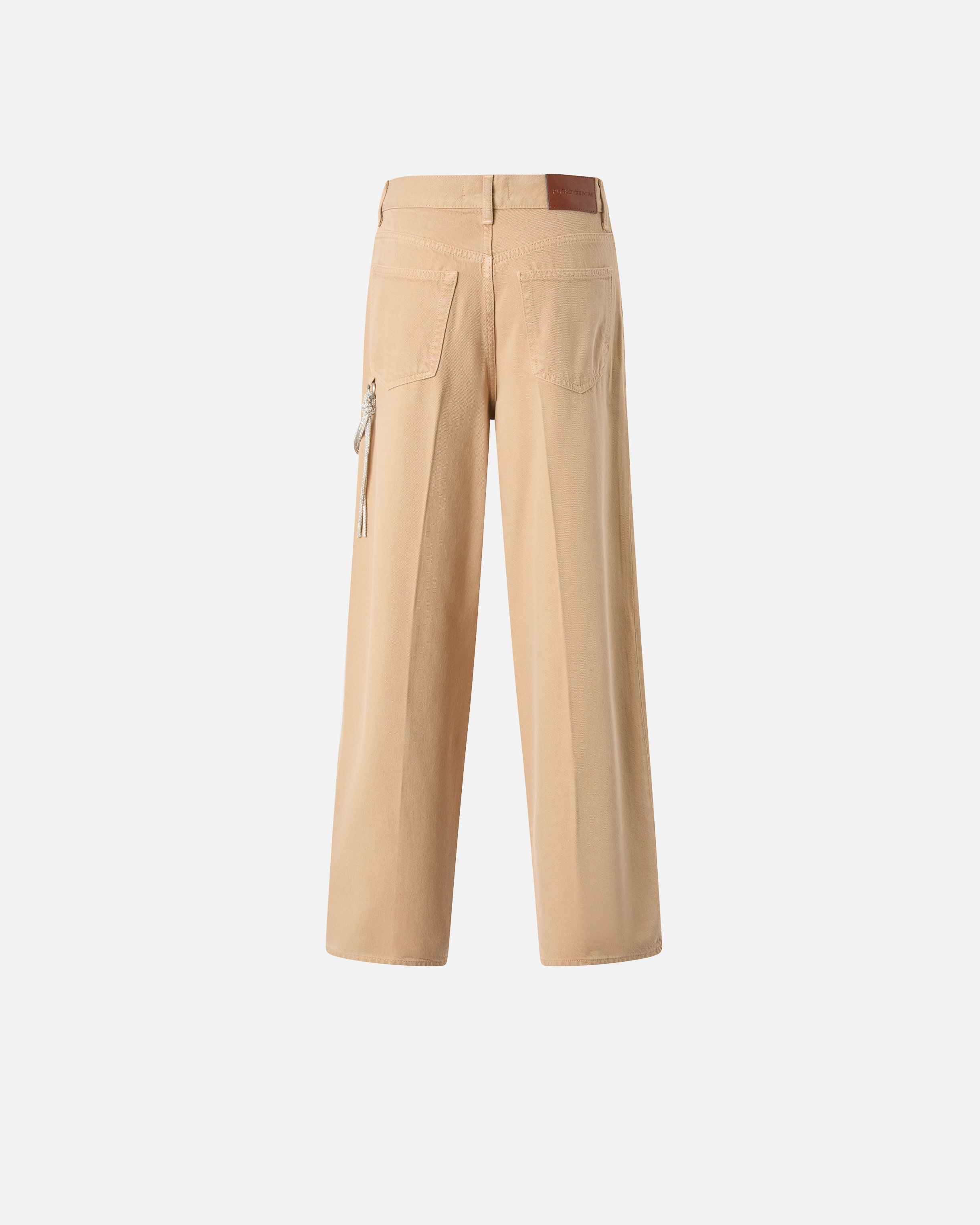 LOOSE WIDE-LEG TROUSERS WITH JEWEL CHAIN - 2