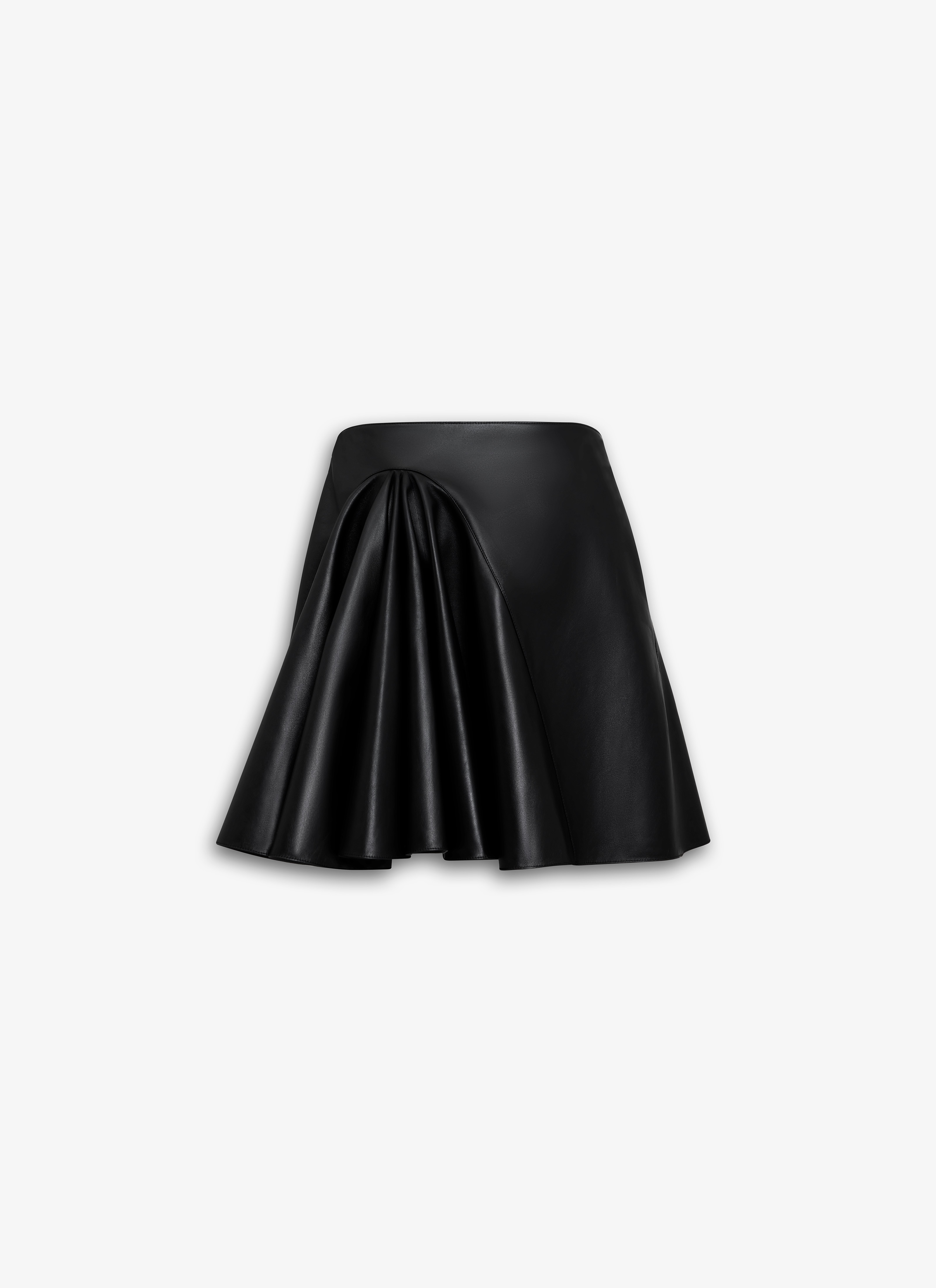 LEATHER ASYMMETRICAL SKIRT - 4