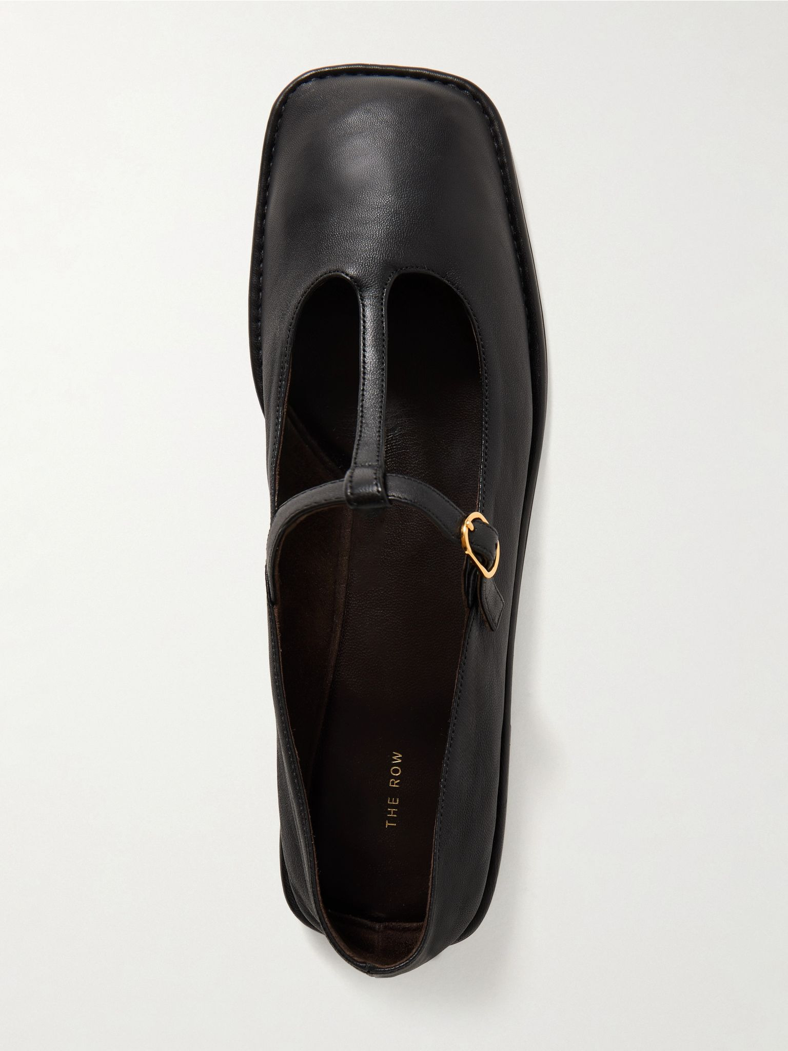 Leather Mary Jane ballet flats Black - 5