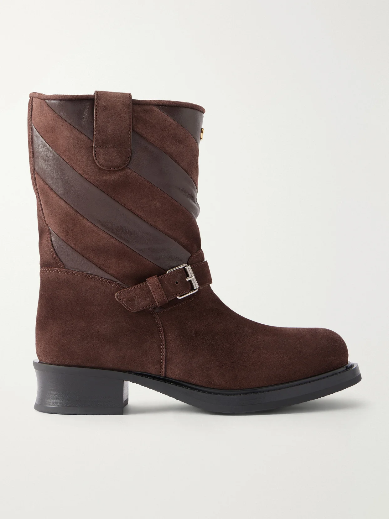 Rayons 40 Leather-trimmed Suede Ankle Boots - 1