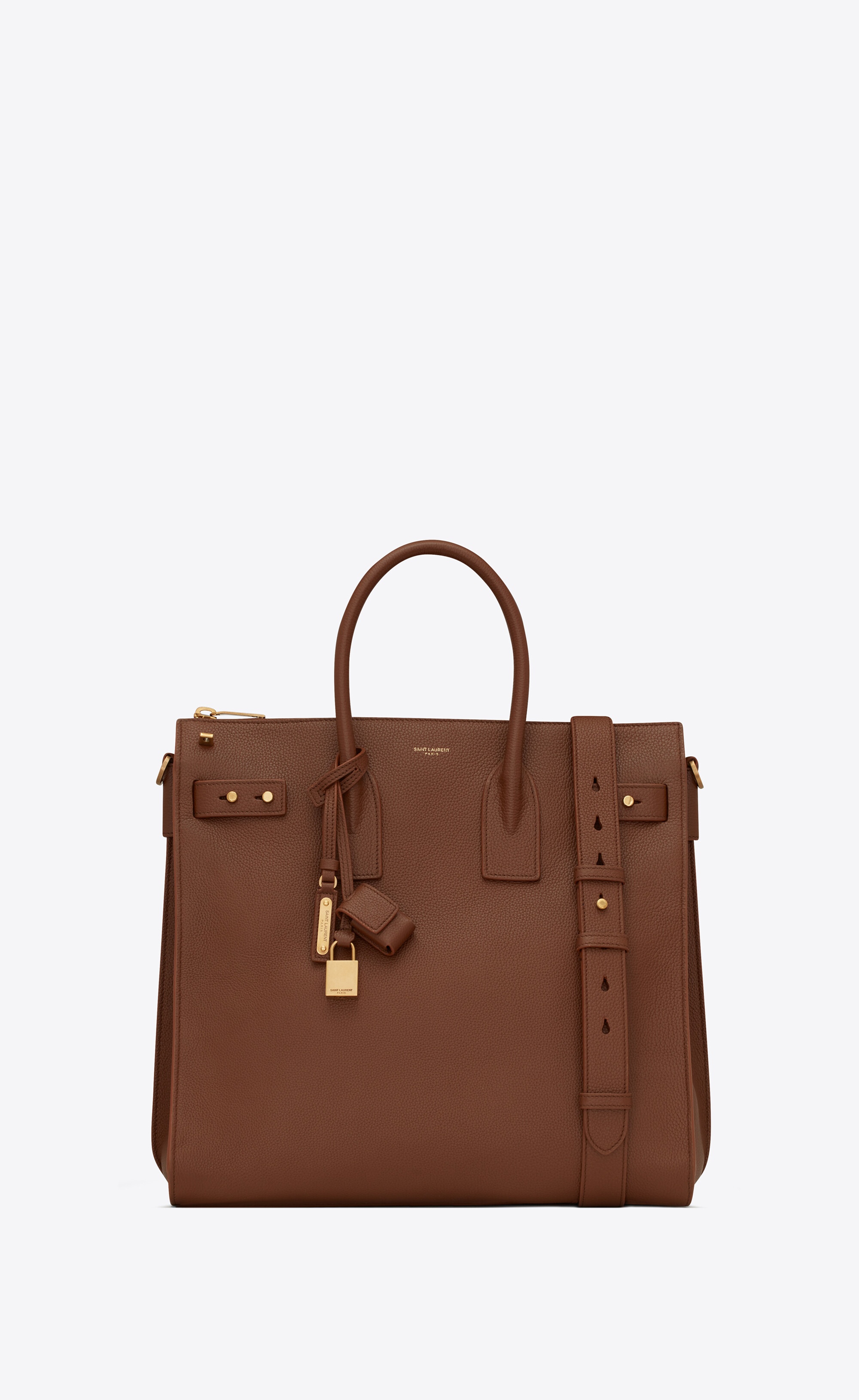 sac de jour north/south tote in grained leather - 1