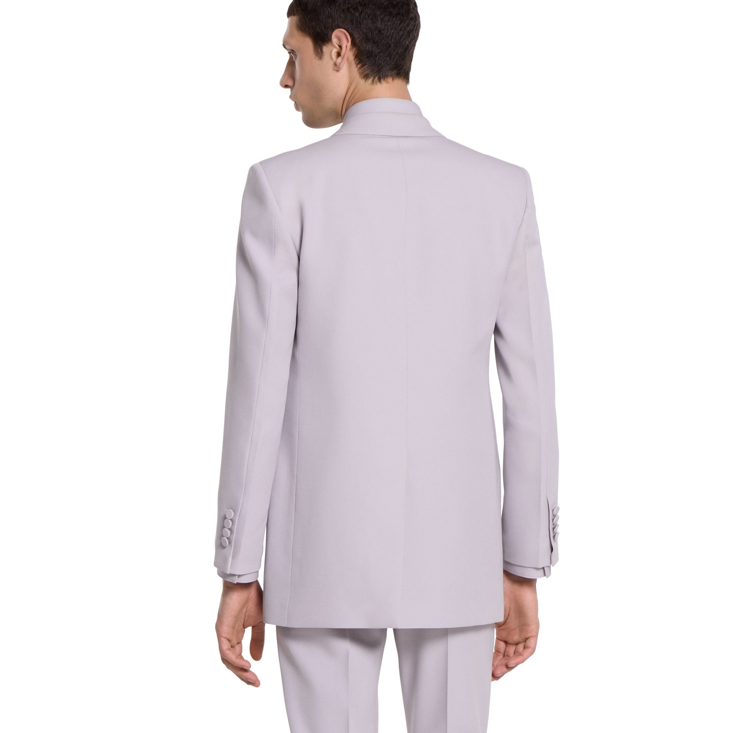 Double-breast wool gabardine jacket - 4