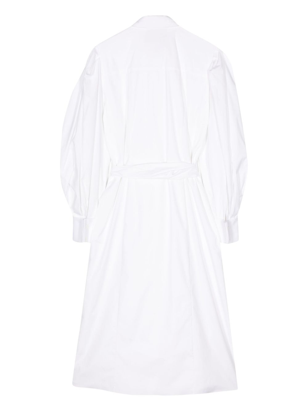 tied-waist cotton shirtdress - 2