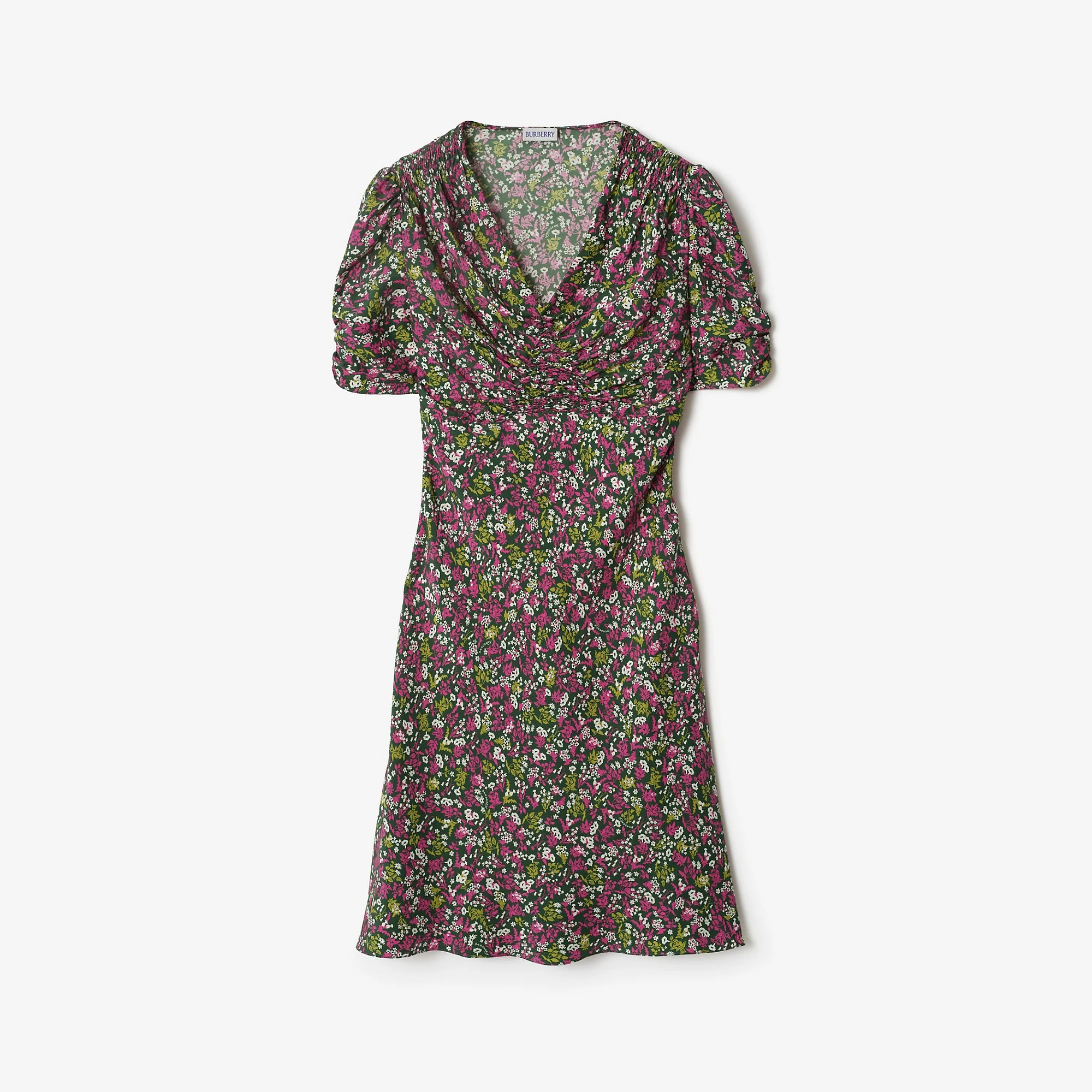 Ditsy Floral Silk Mini Dress - 1