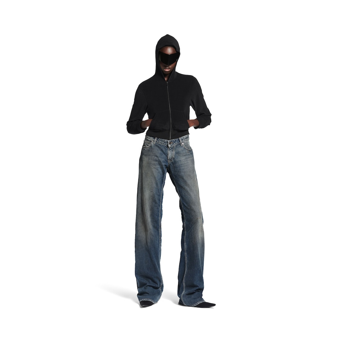 Fitted Low-waist Pants in Blue - 3
