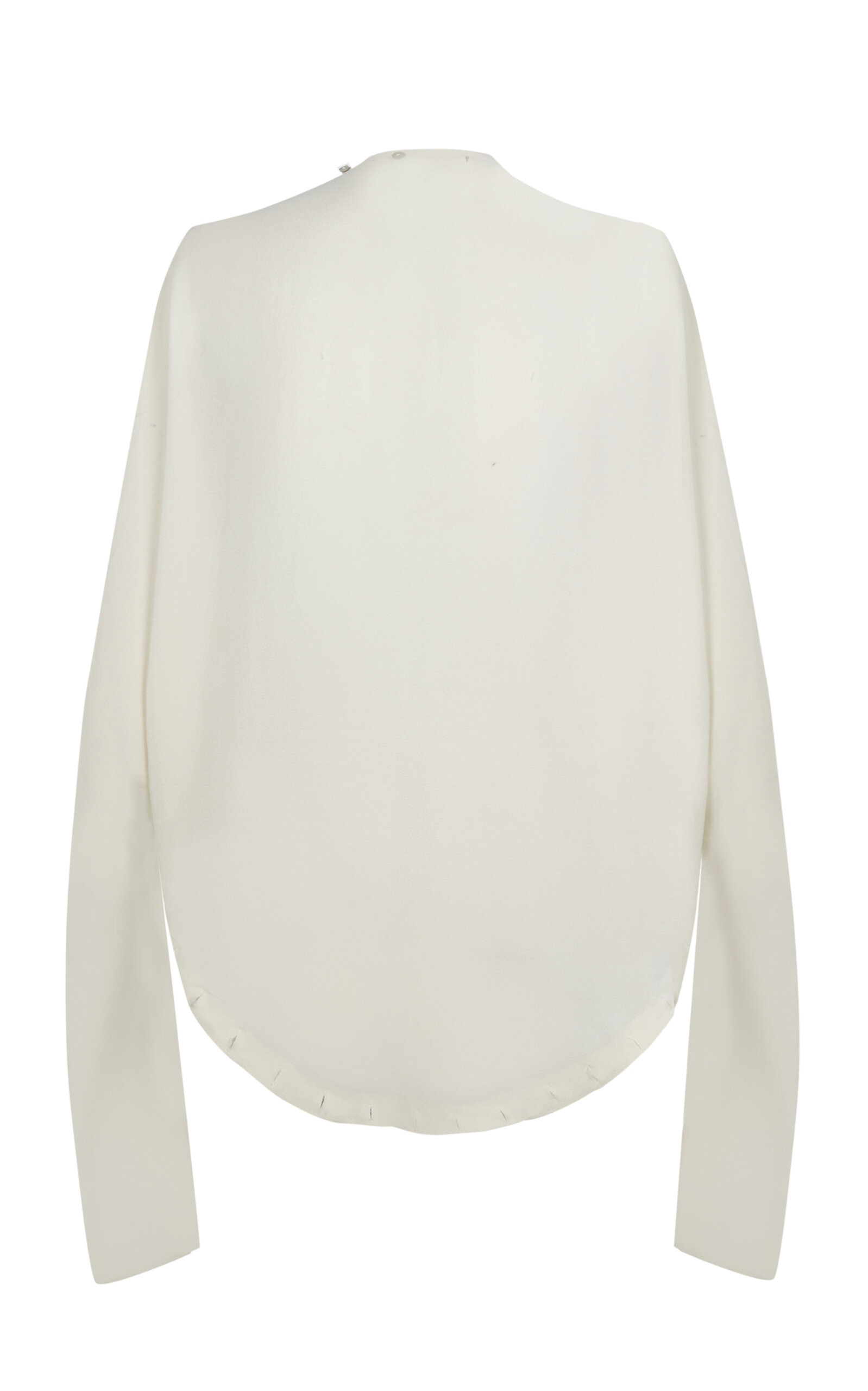 Piano Silk Button-Down Shirt ivory - 5