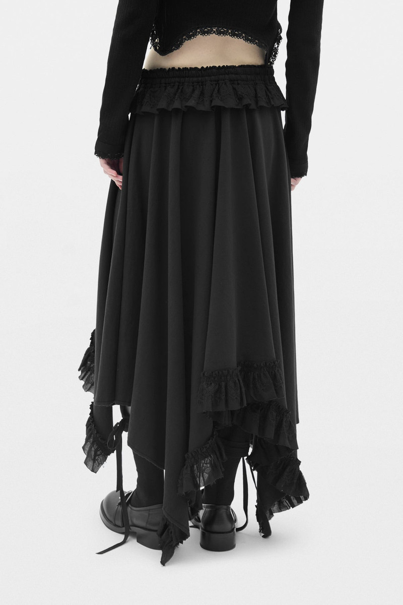 Aske Skirt with Light Cotton and Lace Ruffles 3