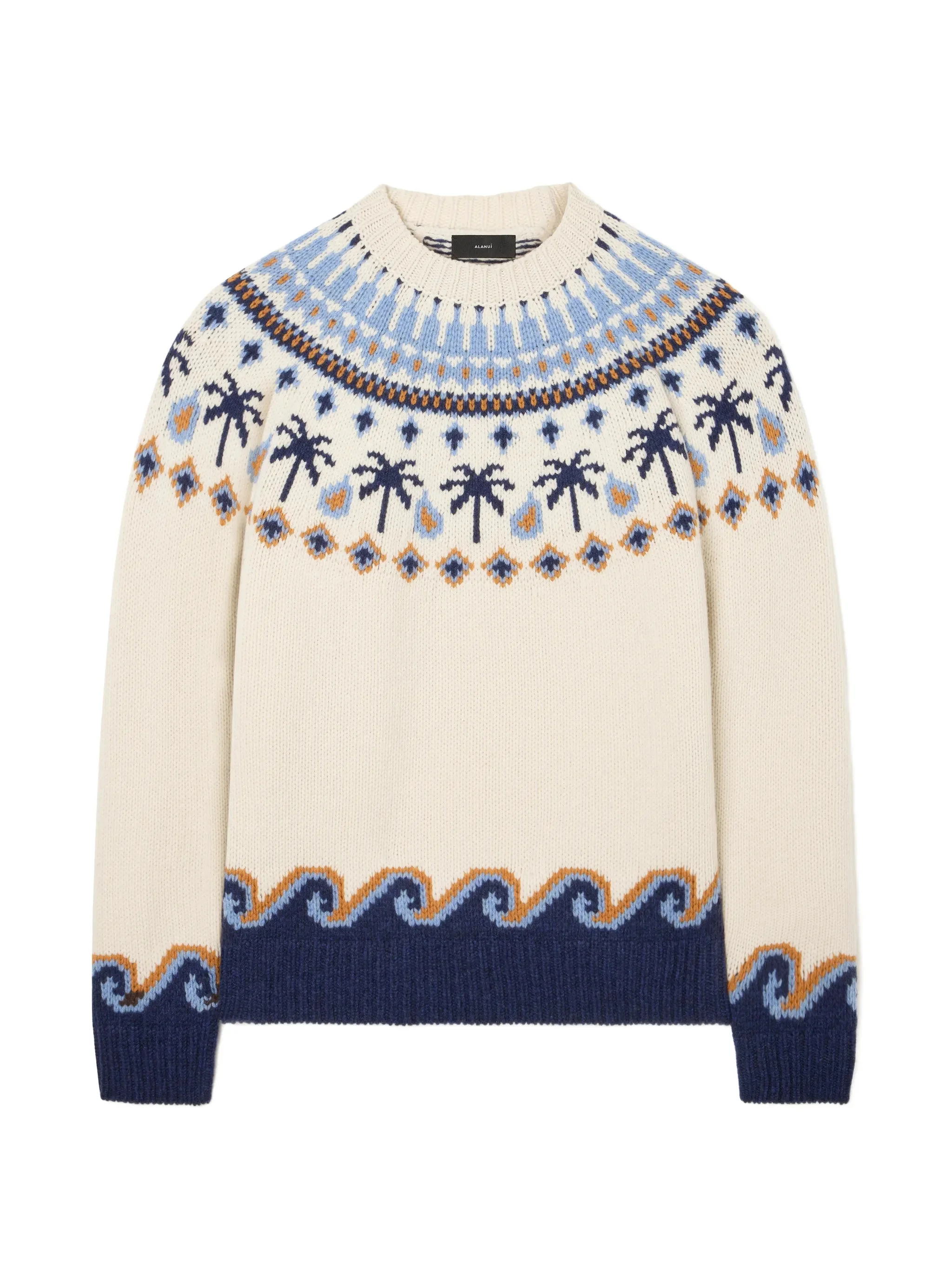 Alanui Jacquard-knit Fair Isle Sweater - 1