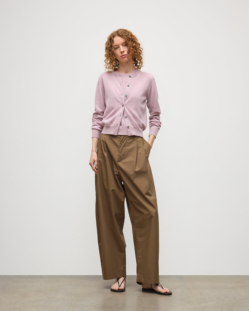 Johnstons of Elgin Iris Light Pink Classic Cashmere Cardigan outlook