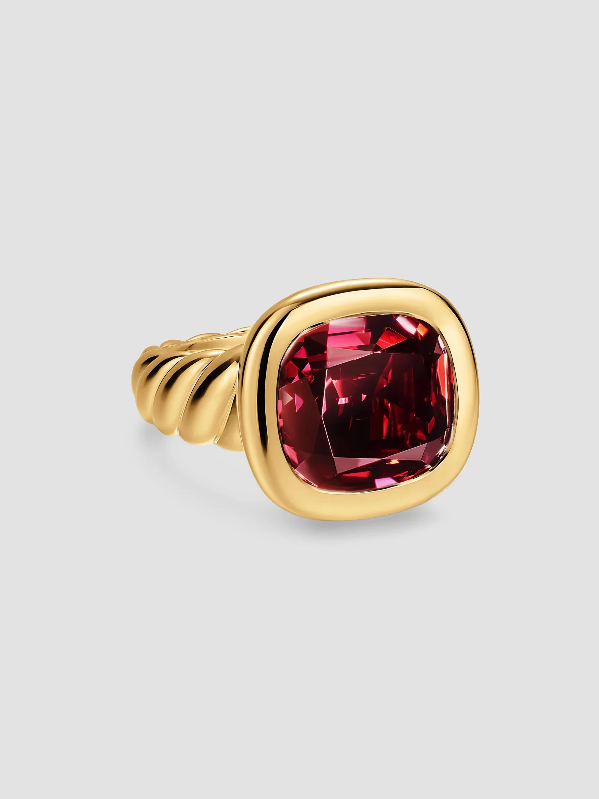 Women's DY Mercer Color Stone Ring in 18K Yellow Gold - Rhodolite Garnet - 1