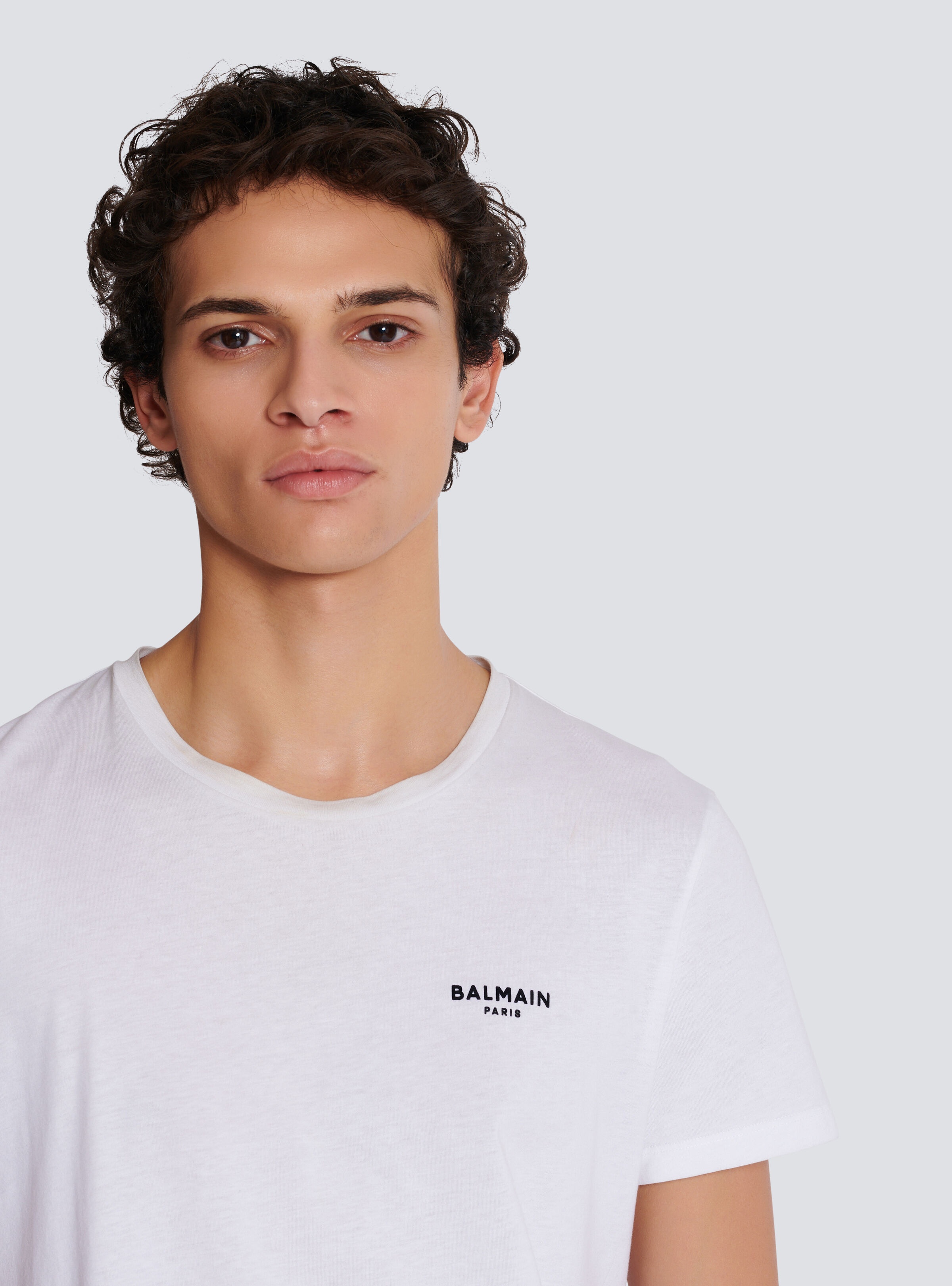 Balmain Paris flocked short-sleeved T-shirt - 6