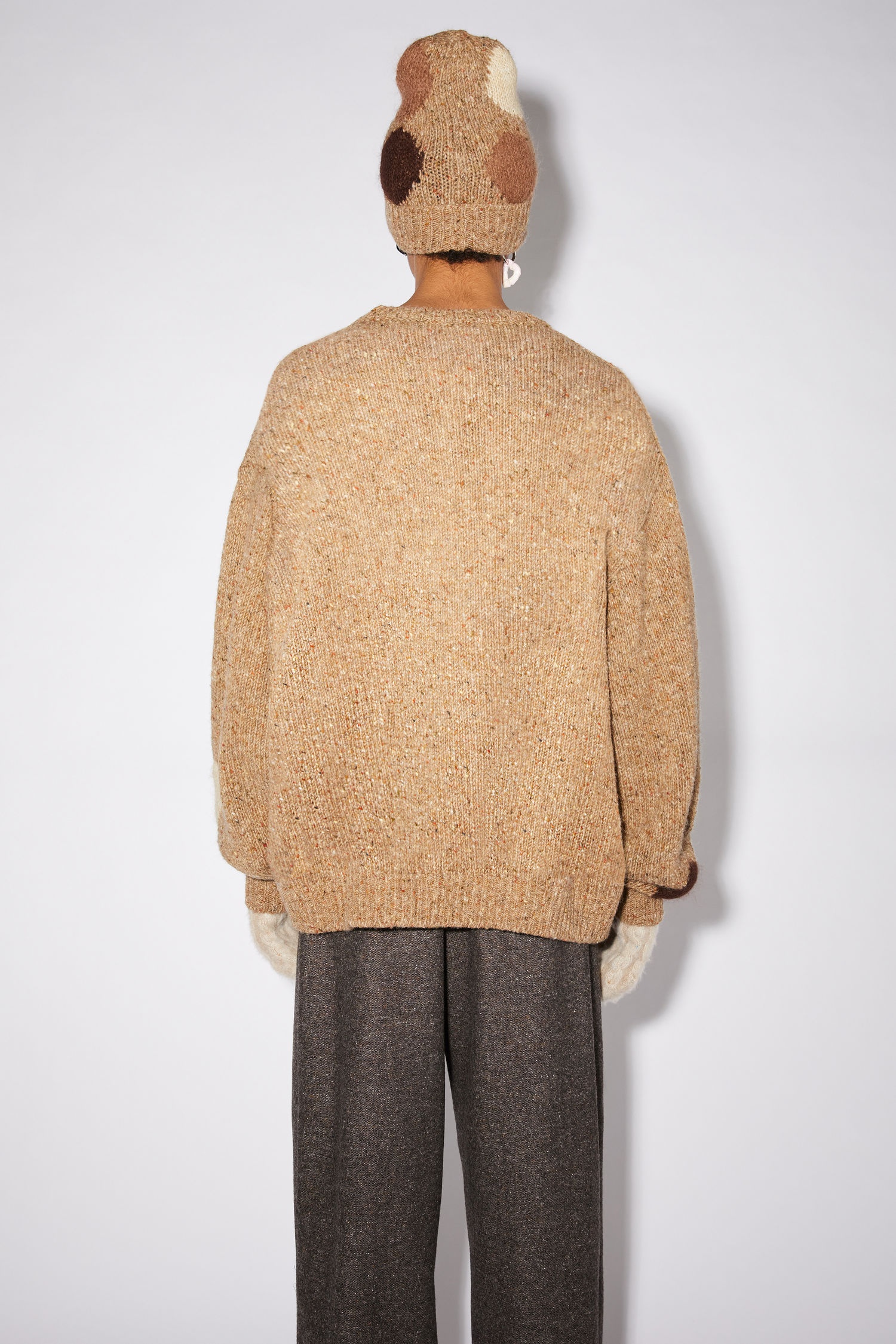 Crew neck sweater - Brown/multi - 3