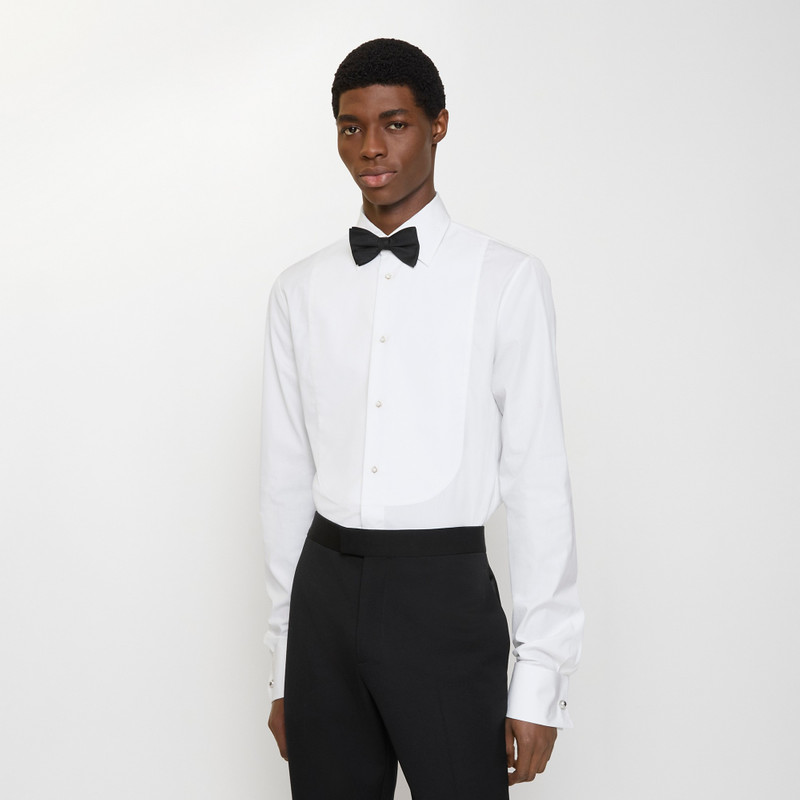 Burberry Slim Fit Cotton Tuxedo Shirt outlook