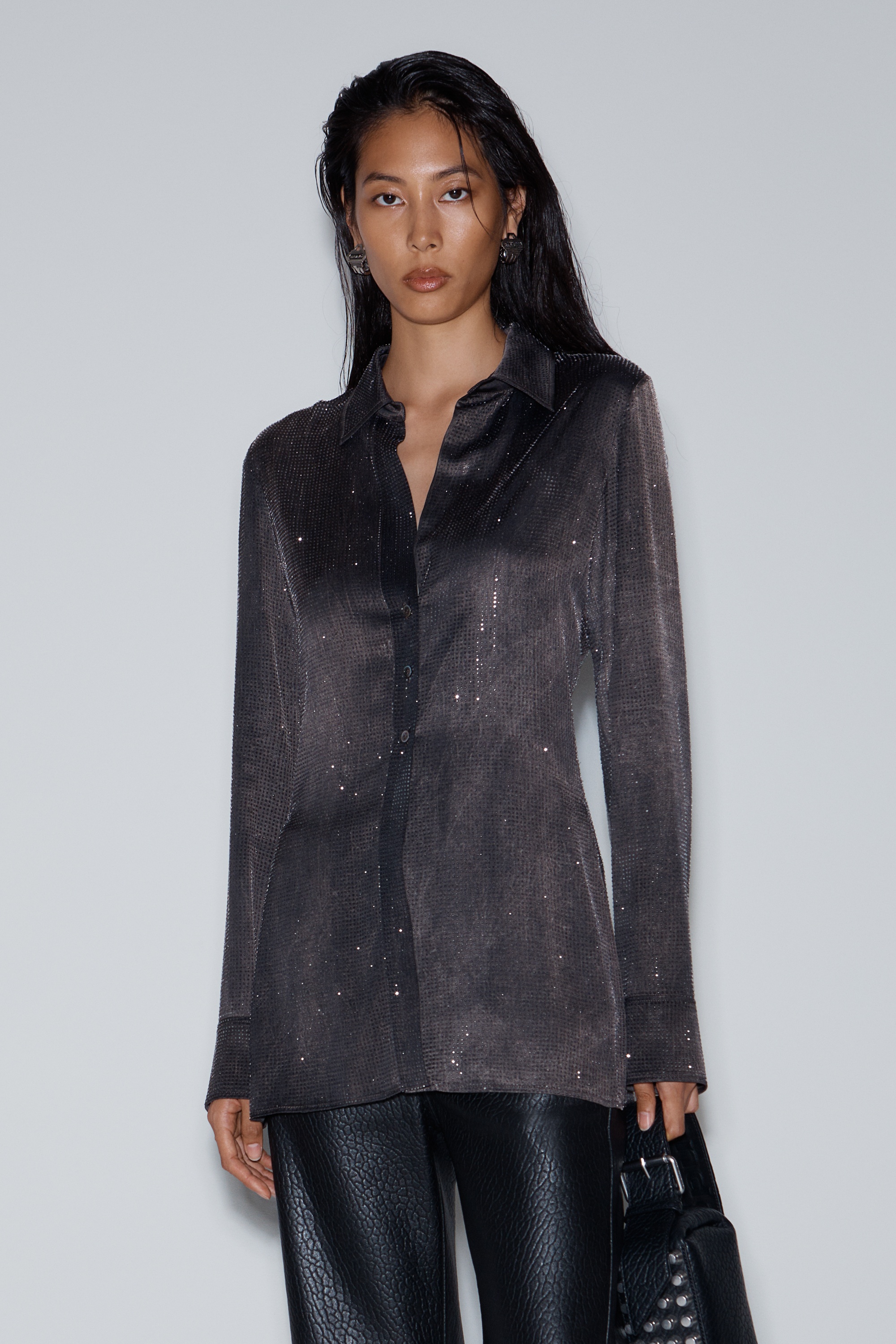 Crystal Hotfix Slim-Fit Shirt - 3