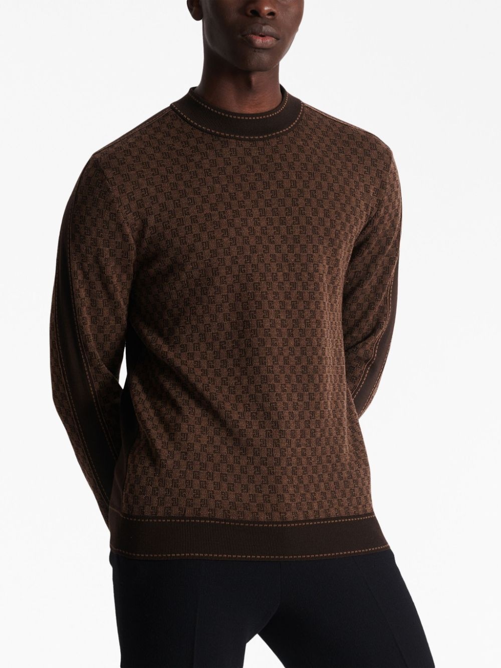 intarsia-knit long-sleeve jumper - 6
