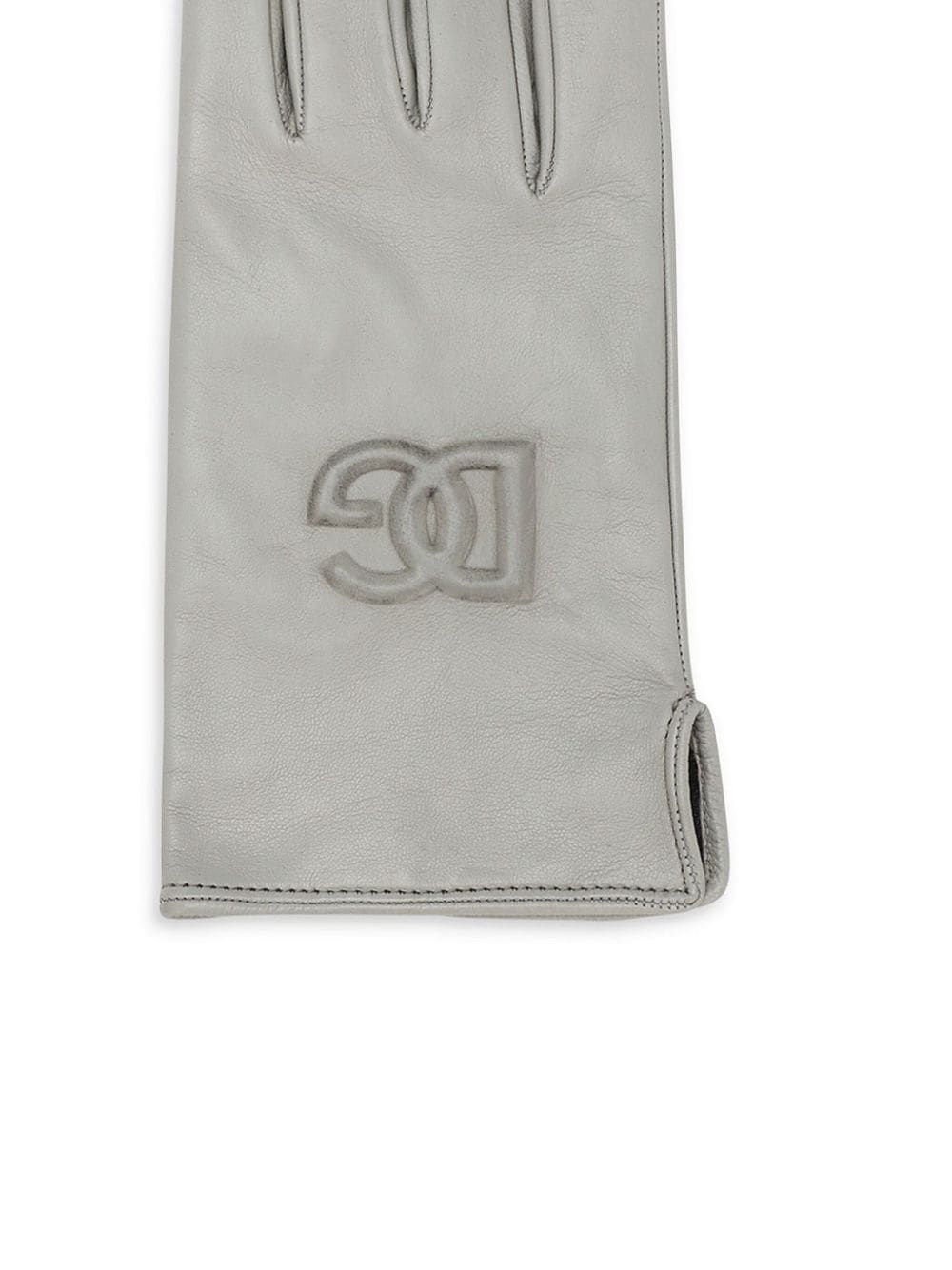 logo-embossed leather gloves - 2