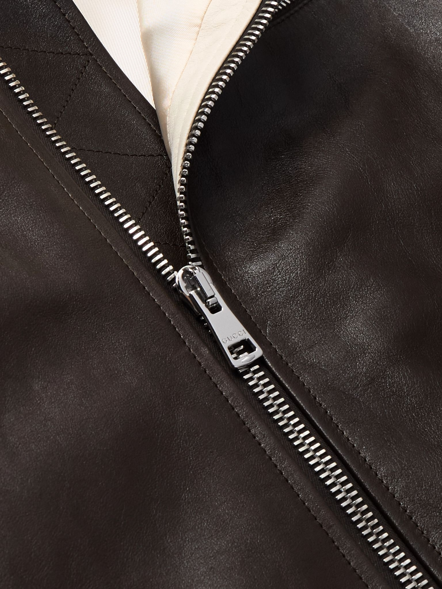 Leather Jacket Dark brown - 4