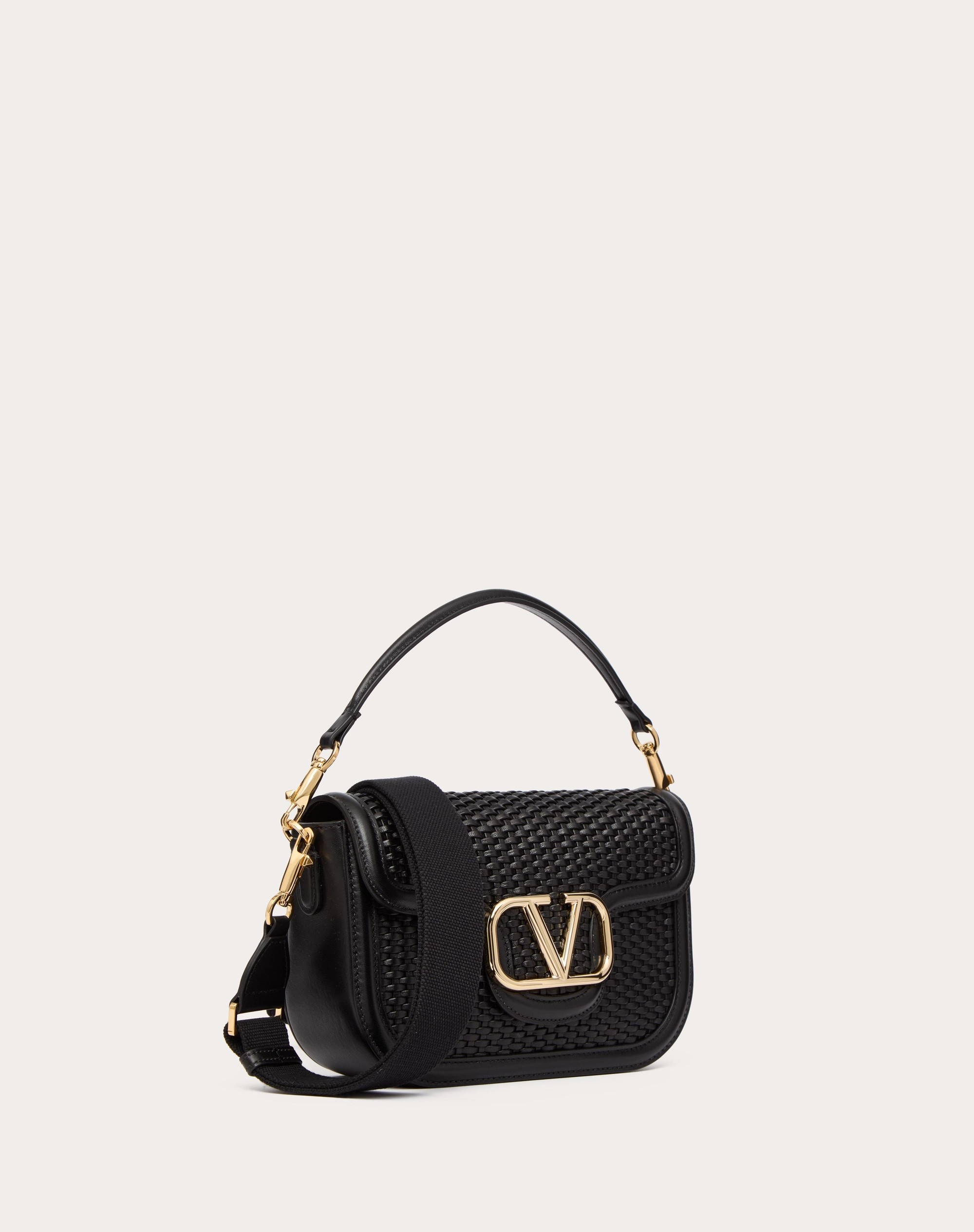 VALENTINO GARAVANI ALLTIME WOVEN LEATHER SHOULDER BAG - 2