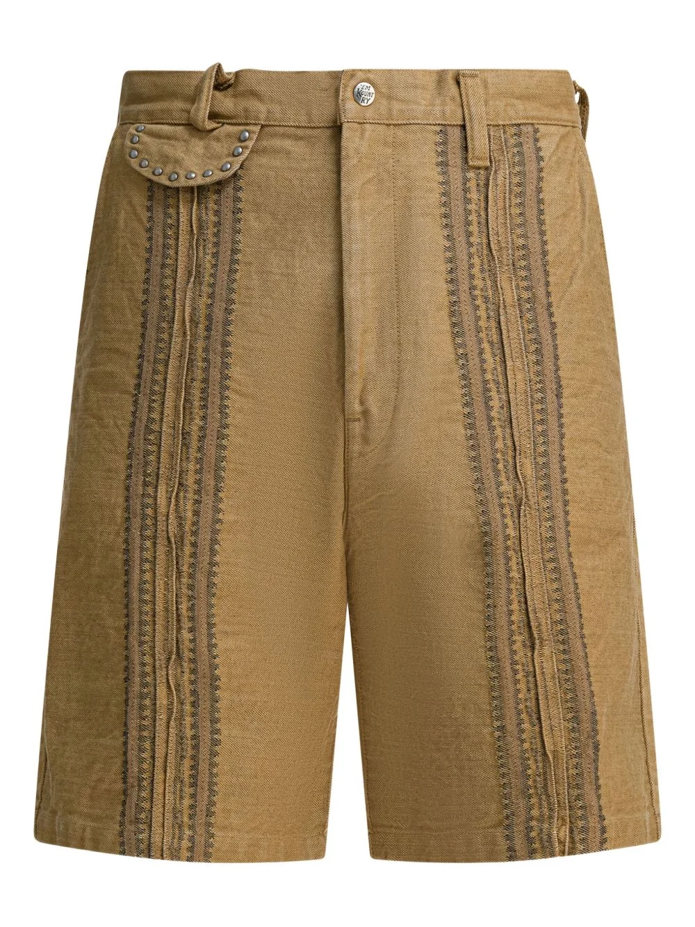 studded panel shorts - 1