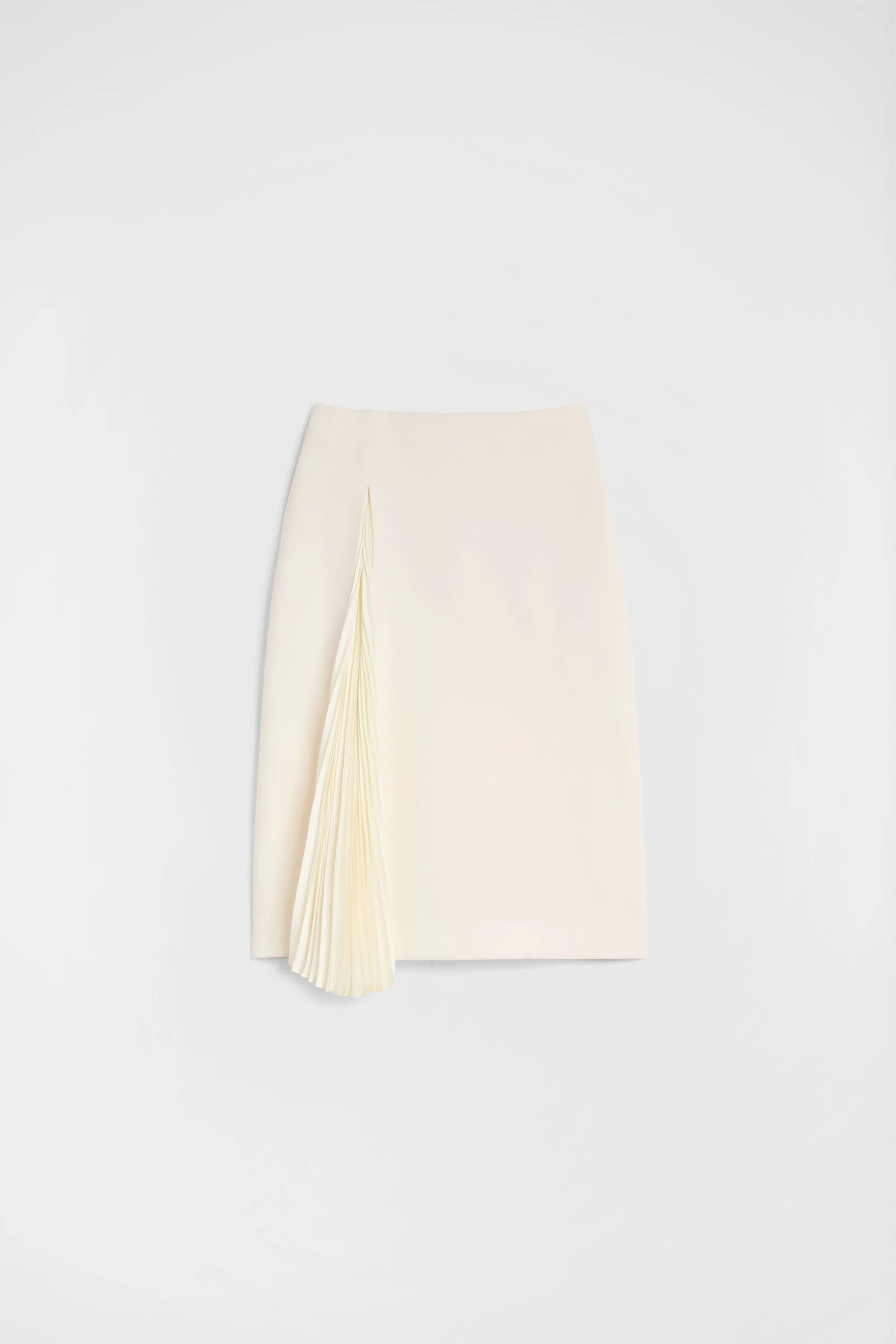Wool Sablé Pleated Skirt - 1