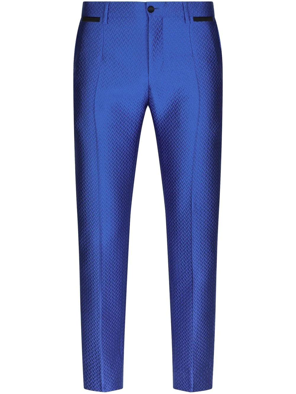 zig-zag jacquard tailored trousers - 1