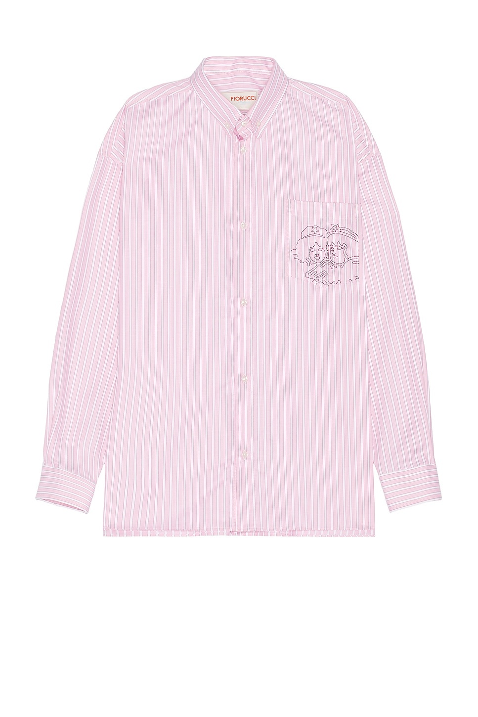 Angel Embroidered Striped Shirt - 1