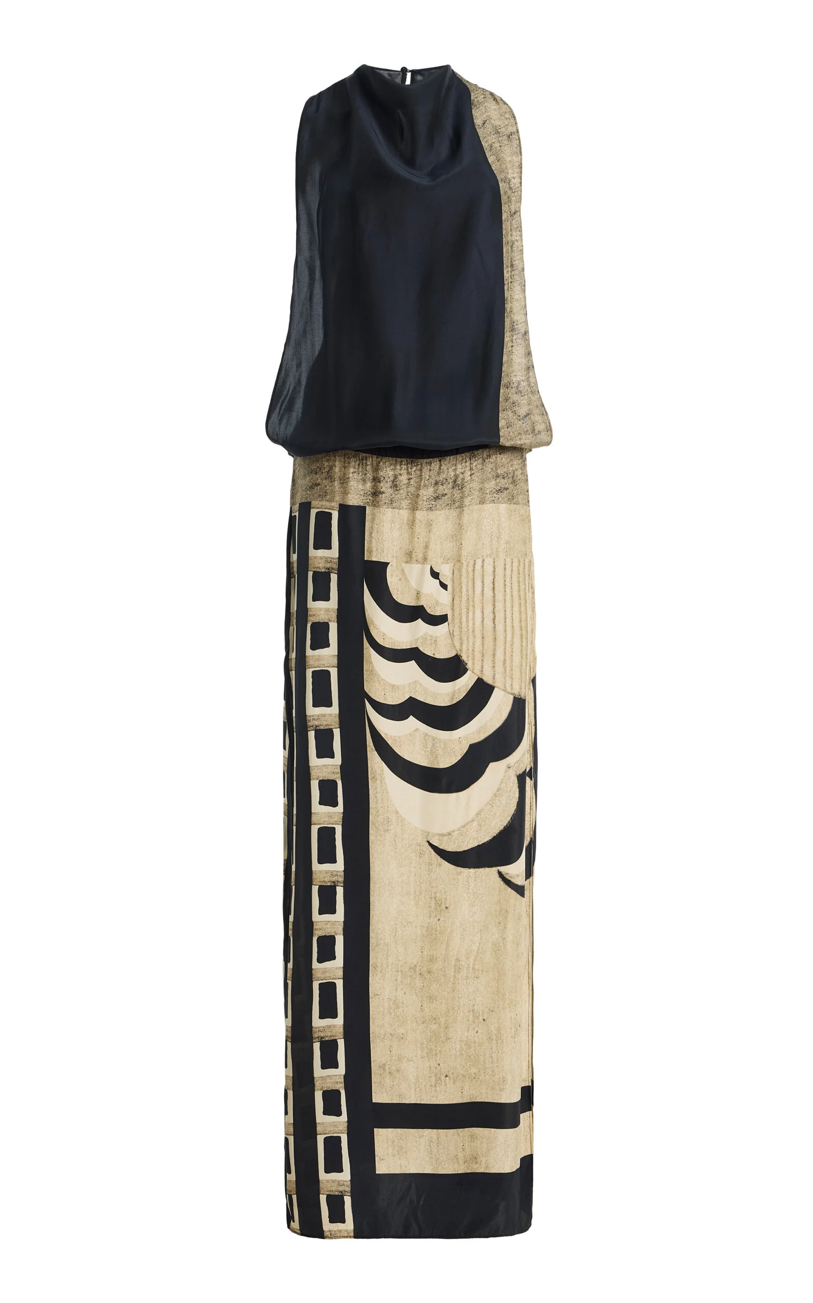 Sona Printed Silk Maxi Dress - 1