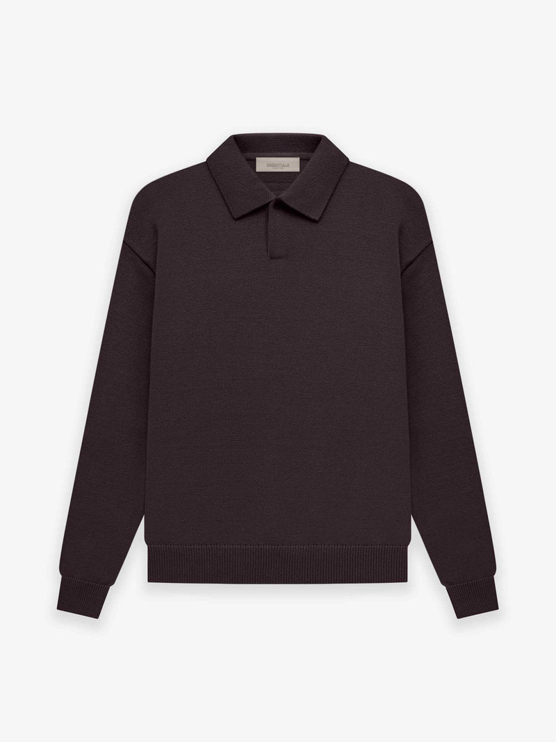 Knit LS Polo - 1