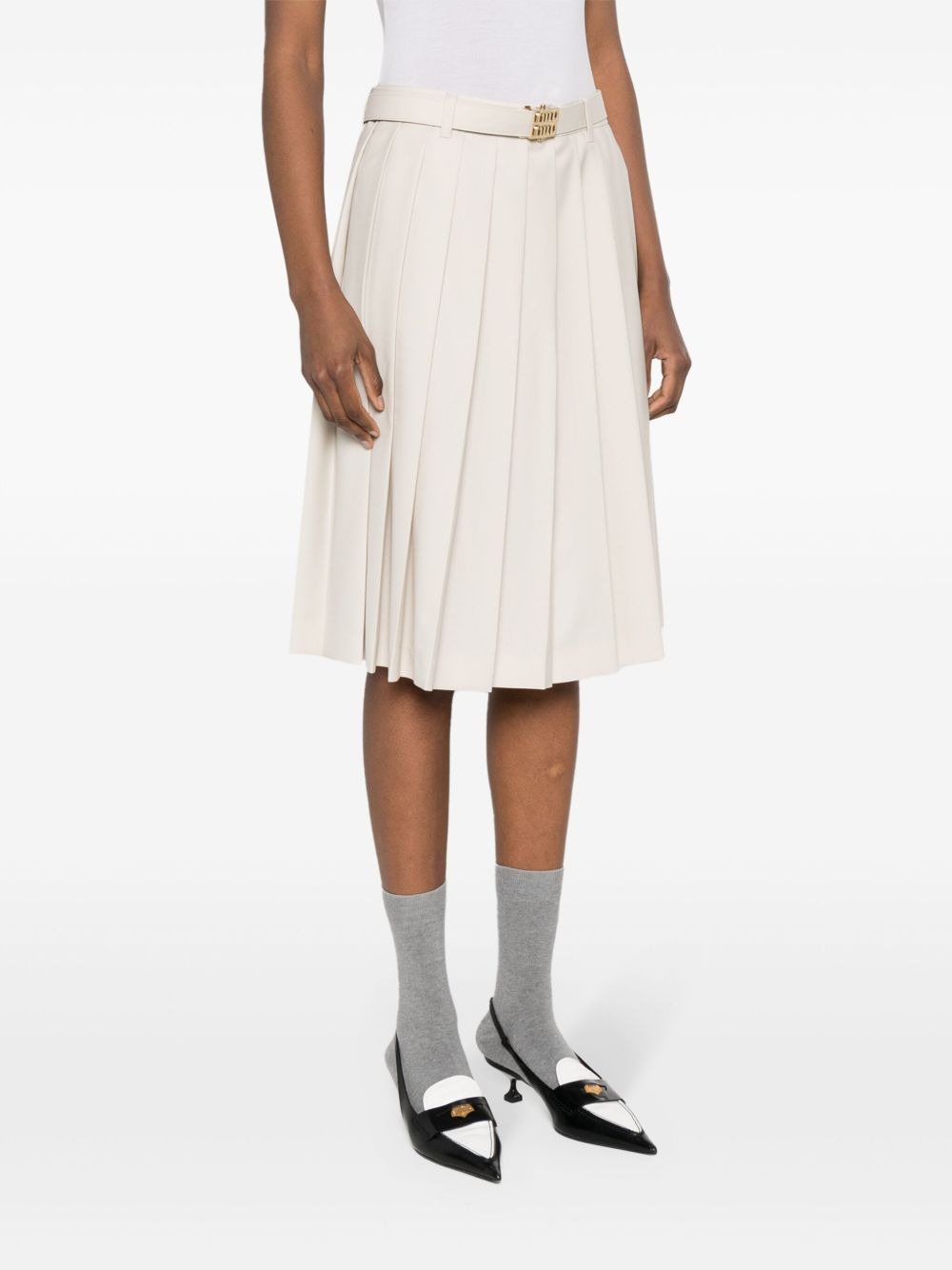pleated midi skirt - 3