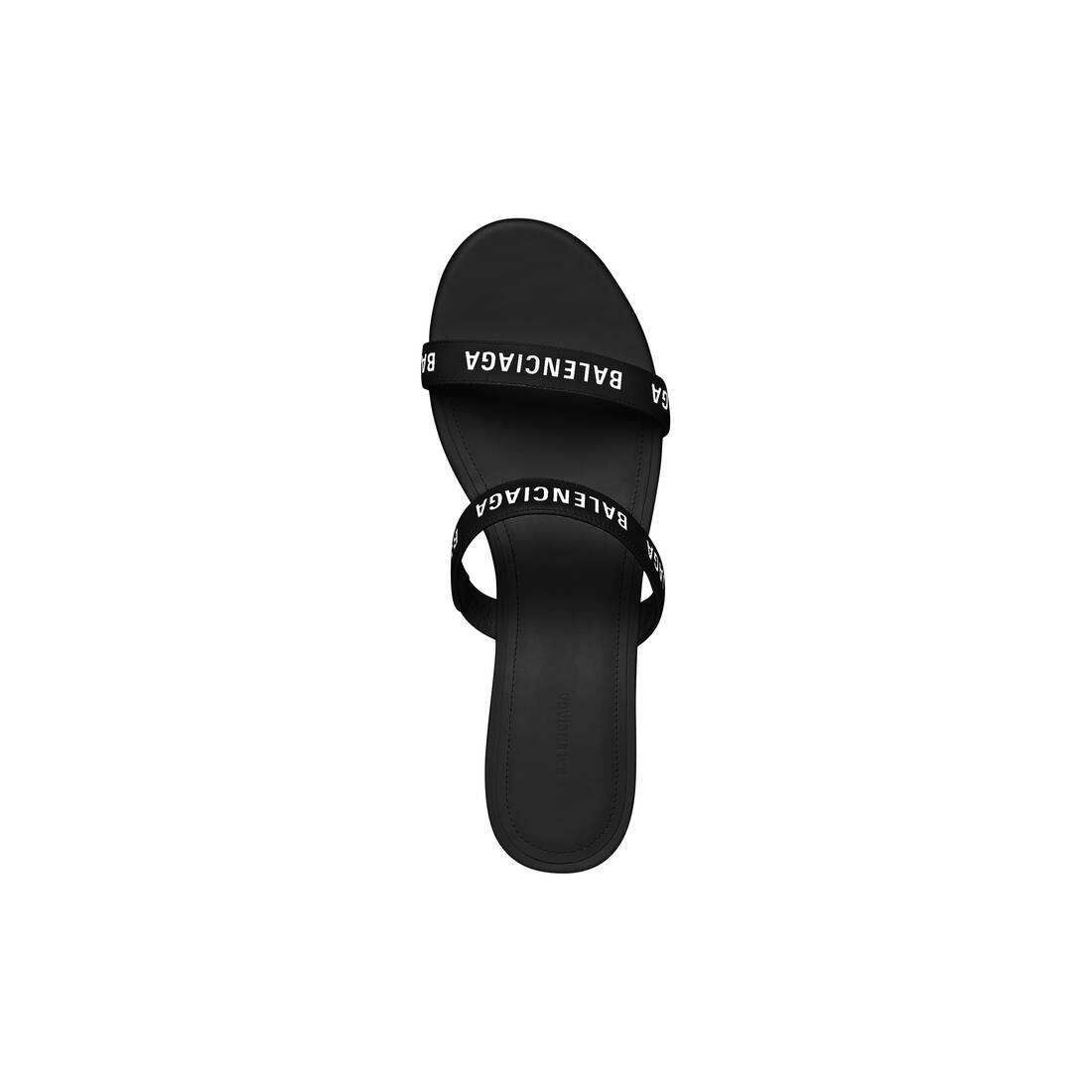 Women's Round 40mm Sandal  in Black - 6