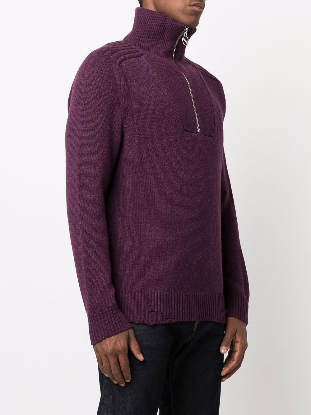 high-neck half-zip sweater - 3