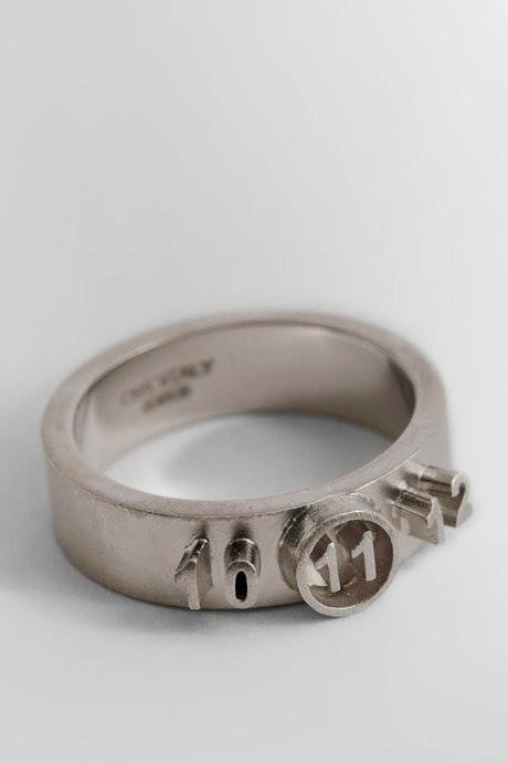 Maison margiela men's silver numbers logo ring - 4