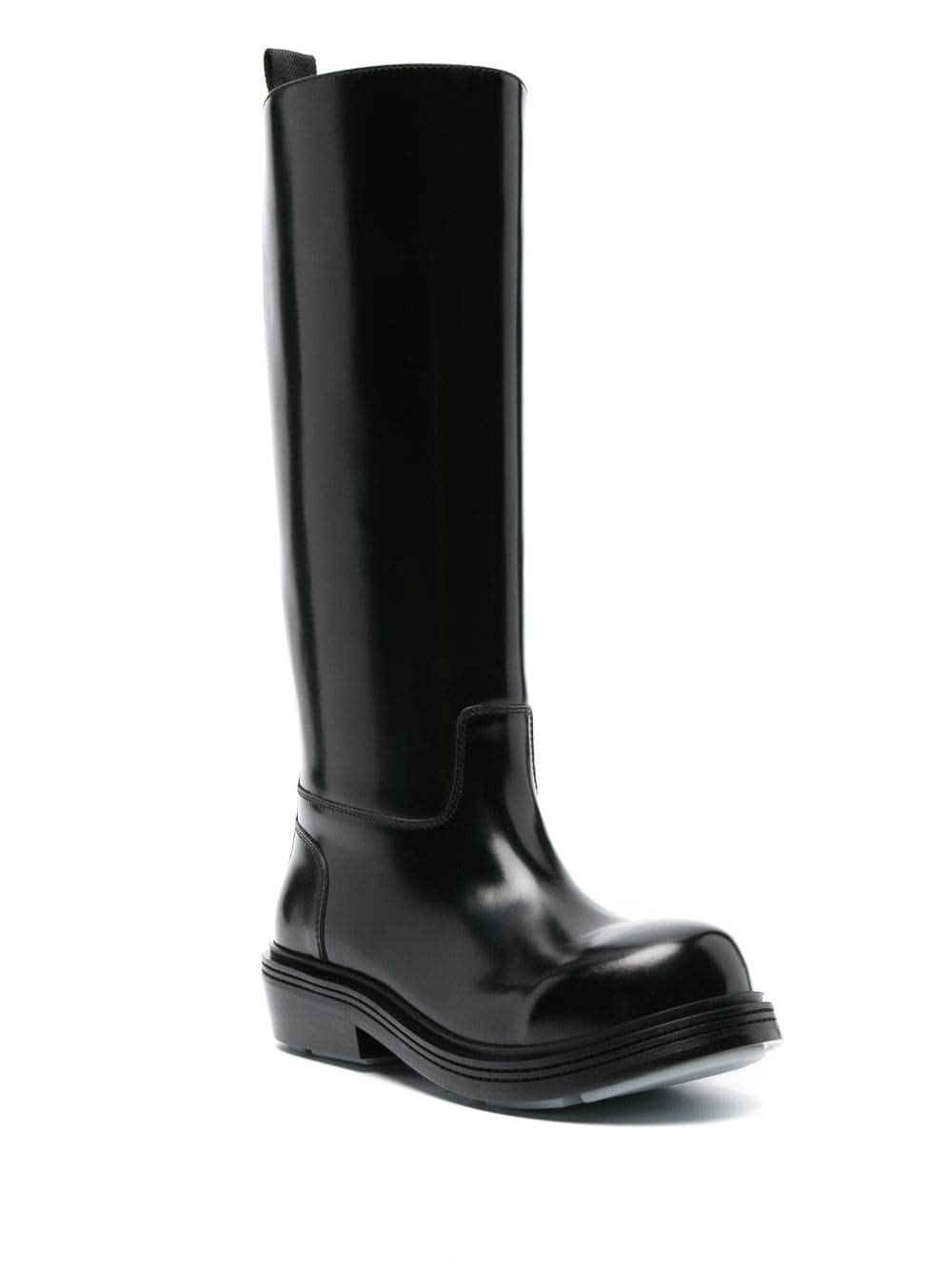 patent-leather knee-high boots - 2