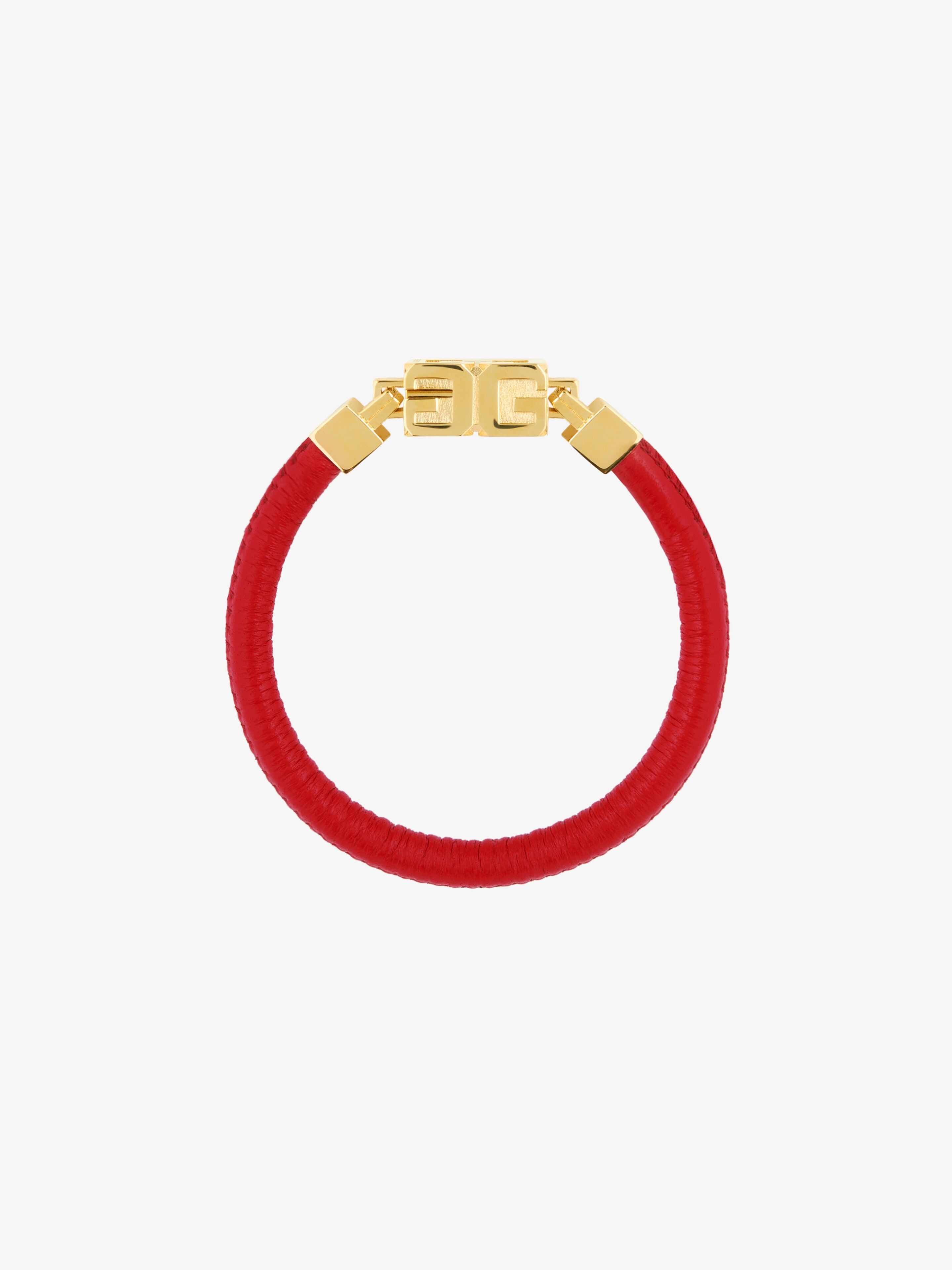 G CUBE BRACELET IN LEATHER AND METAL - 5