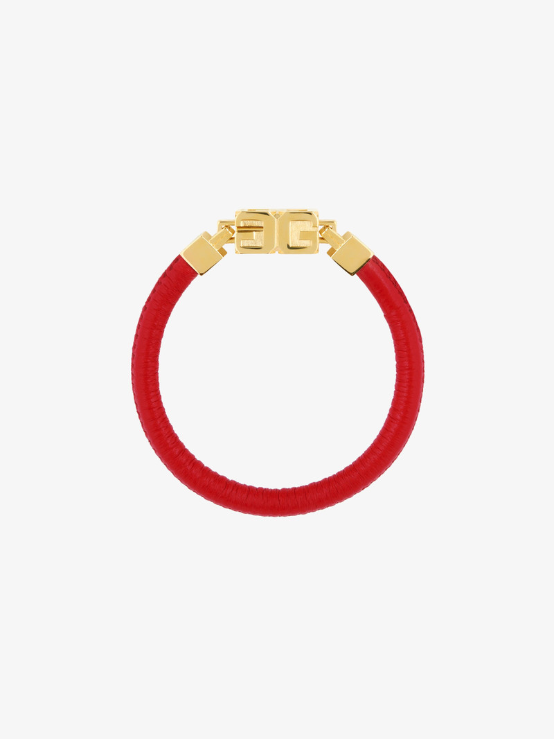 G CUBE BRACELET IN LEATHER AND METAL 5