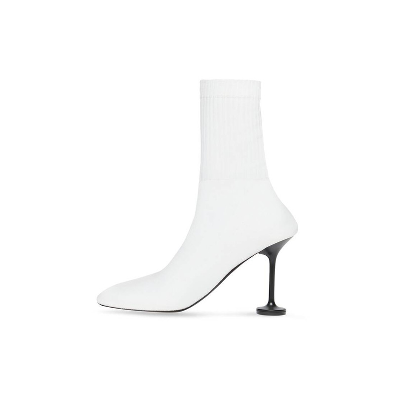 BALENCIAGA Women's Balenciaga / Adidas Sock 90mm Bootie in White outlook