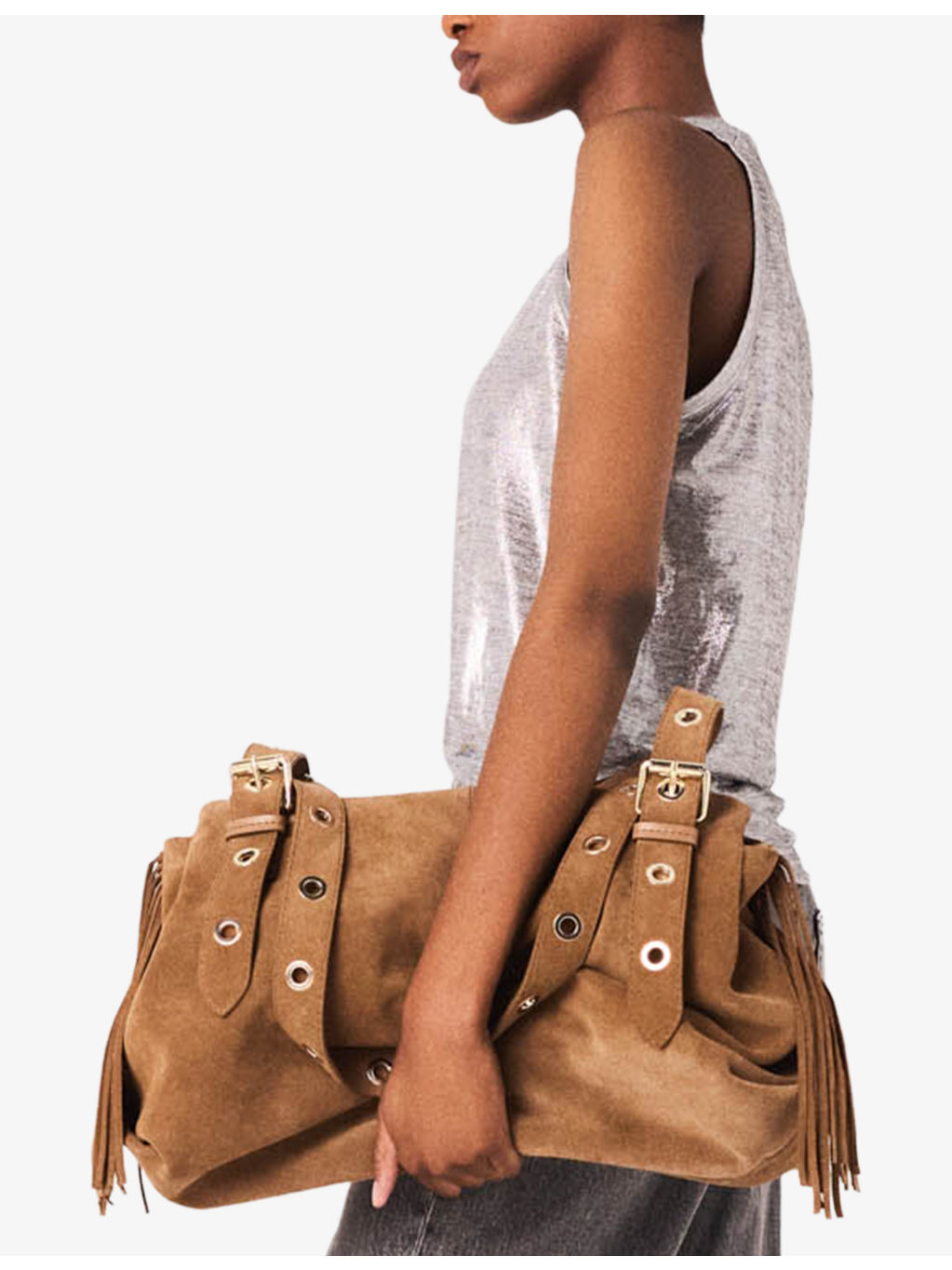 Metallic Scoop-Neck Stretch-Knit Vest Top - 4