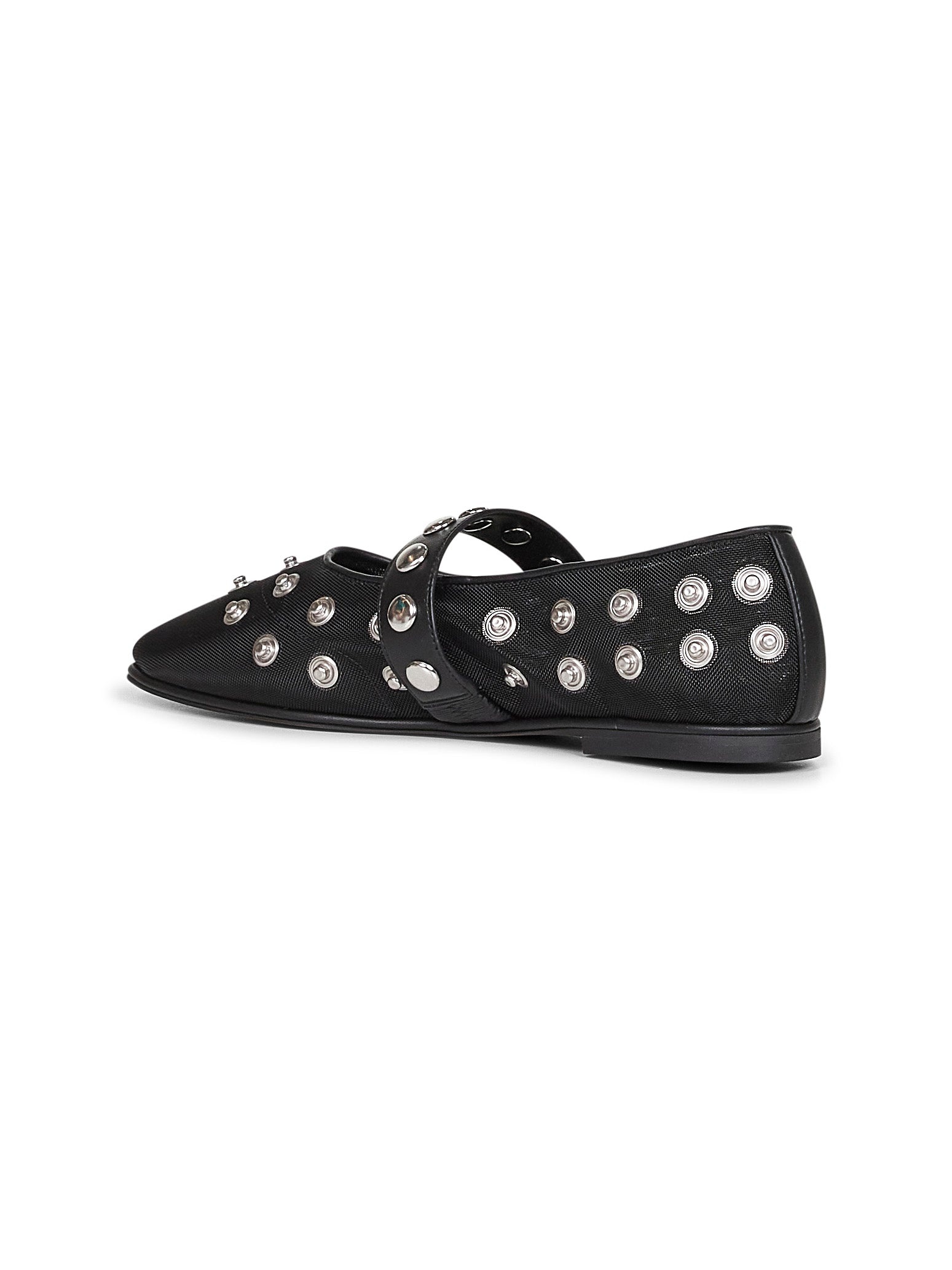 Black Ryder Popper-Studded ballet flats - 3
