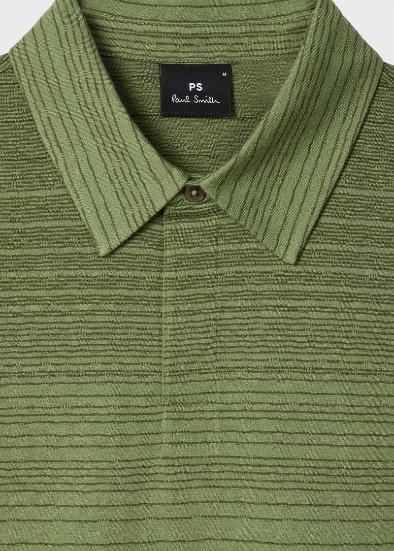 Khaki Gradient Stripe Polo Shirt 3