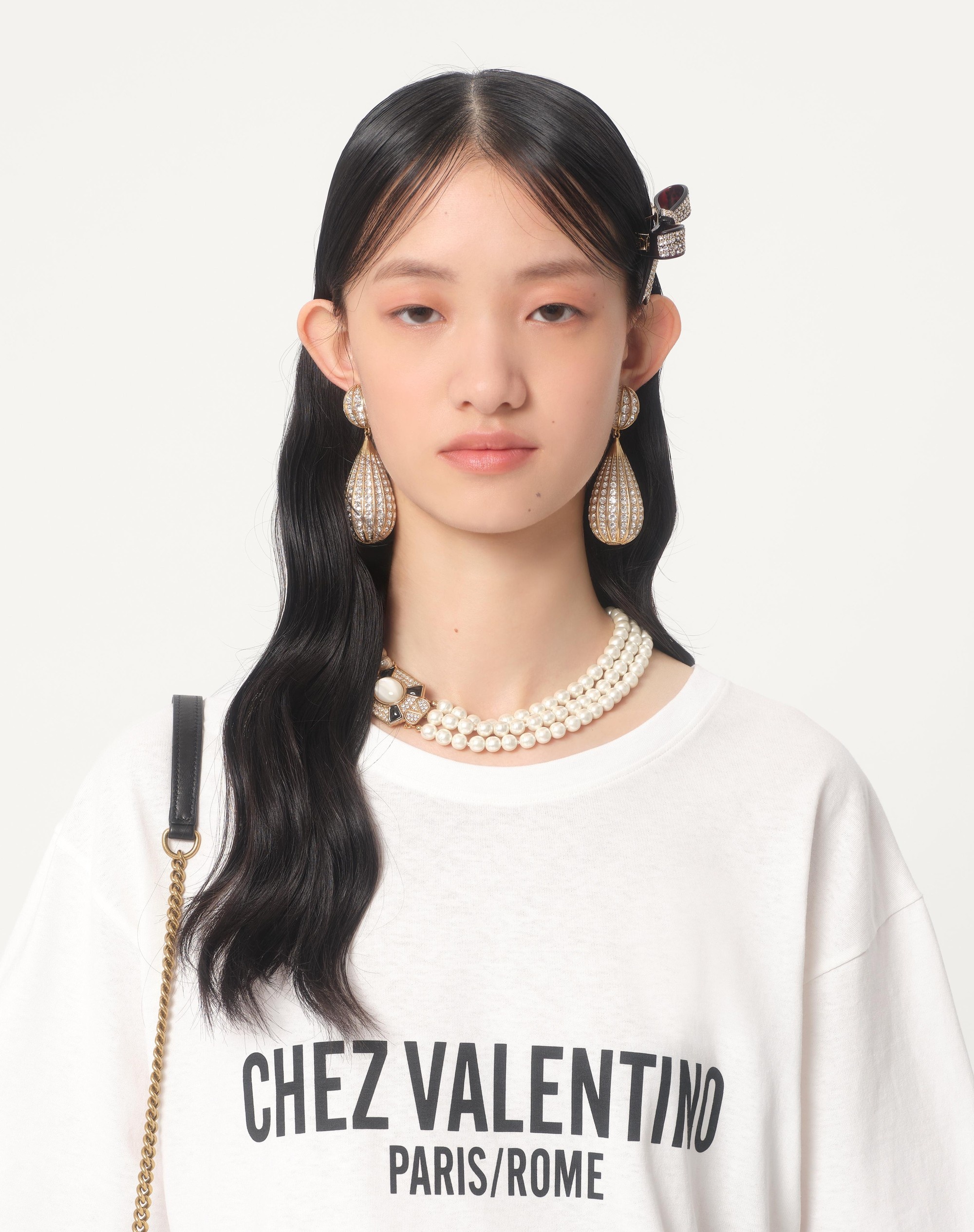 JERSEY COTTON T-SHIRT WITH CHEZ VALENTINO PRINT - 5