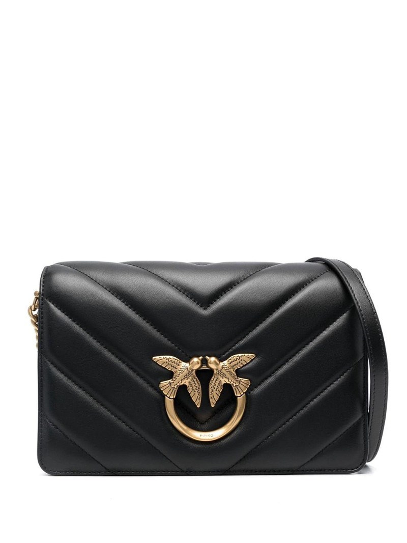Love quilted leather shoulder bag 1