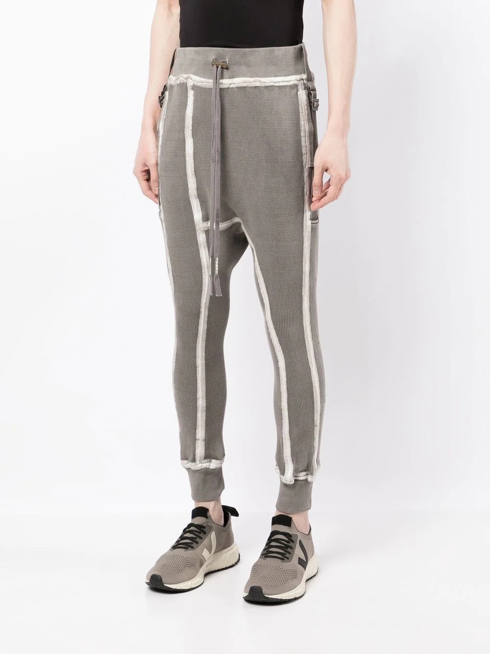 tape-detail drawstring track pants - 3