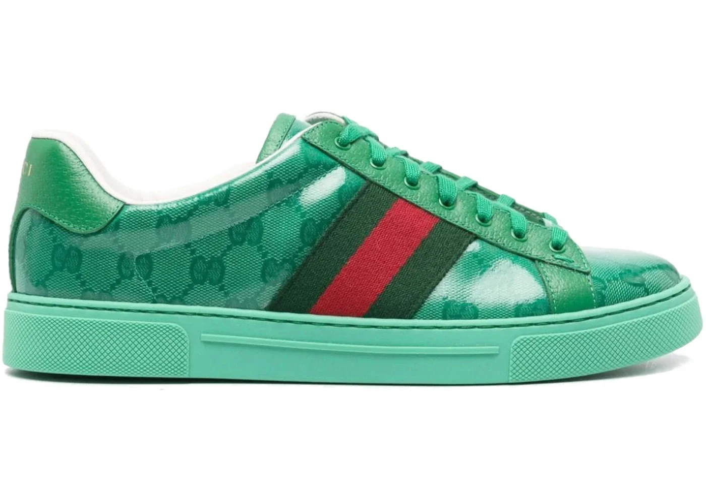 Gucci Ace GG Crystal Canvas Green - 1