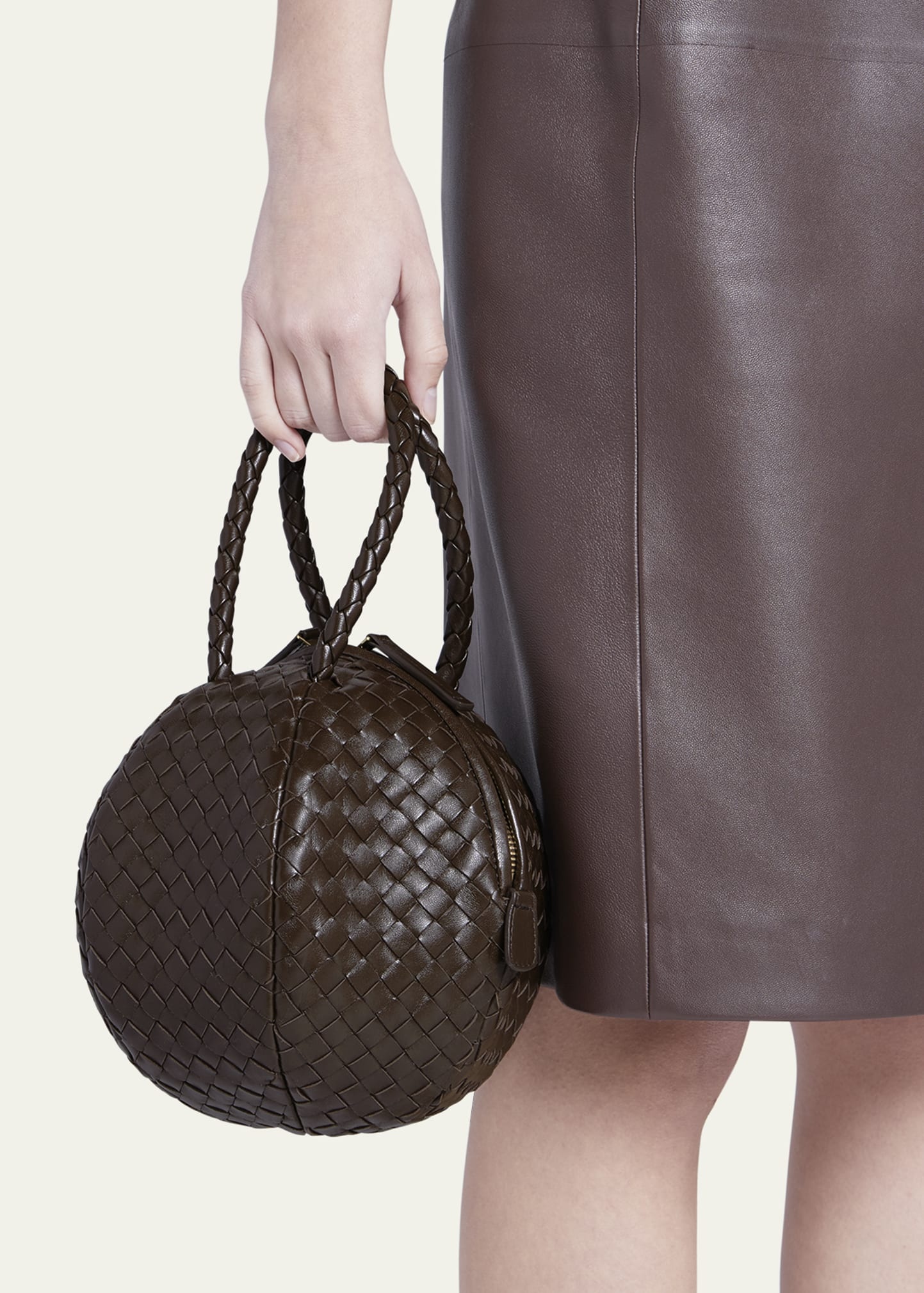 Mava Intrecciato Lambskin Top-Handle Bag - 2