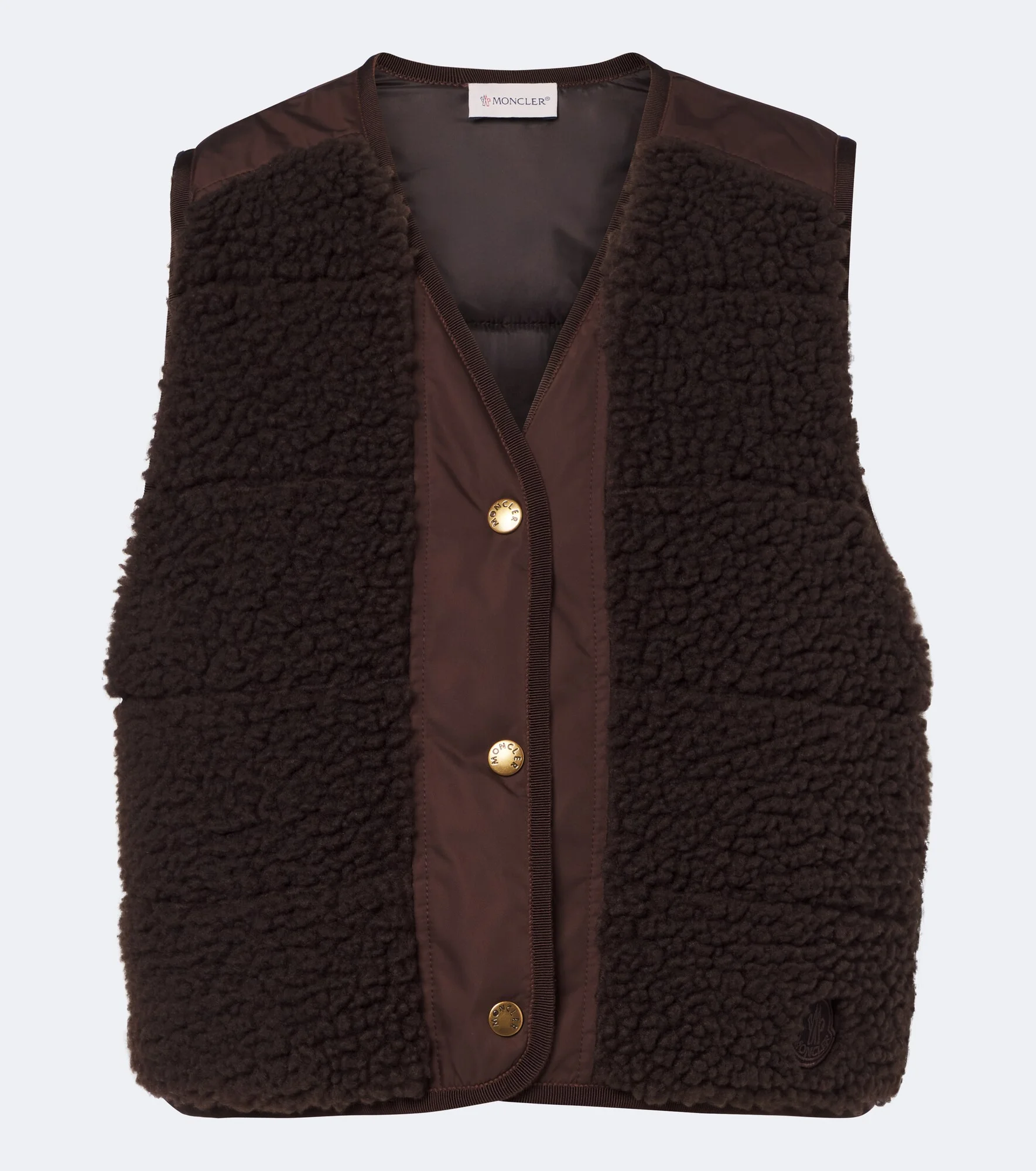 Paneled teddy vest - 1