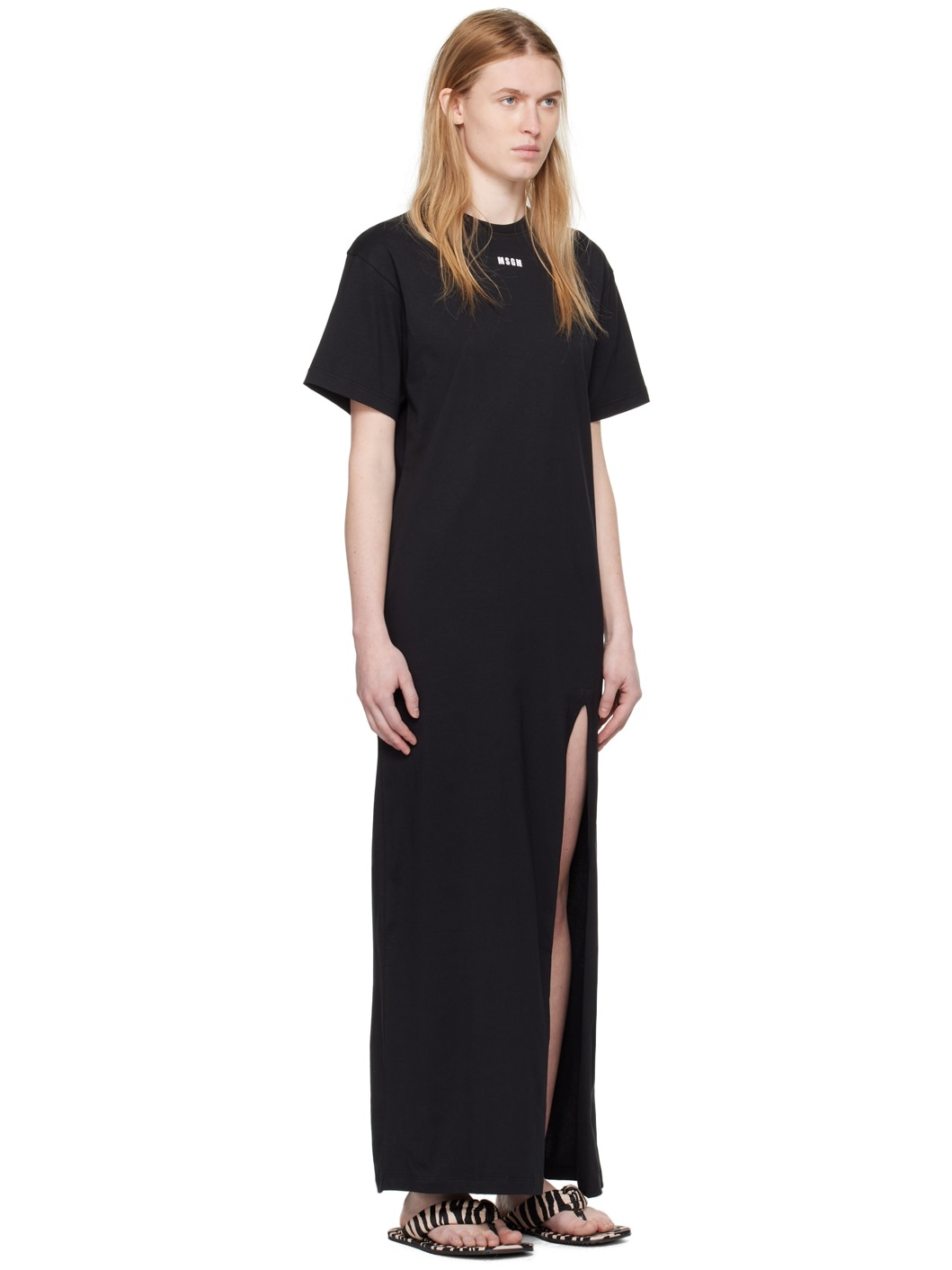 Black Printed Maxi Dress - 2