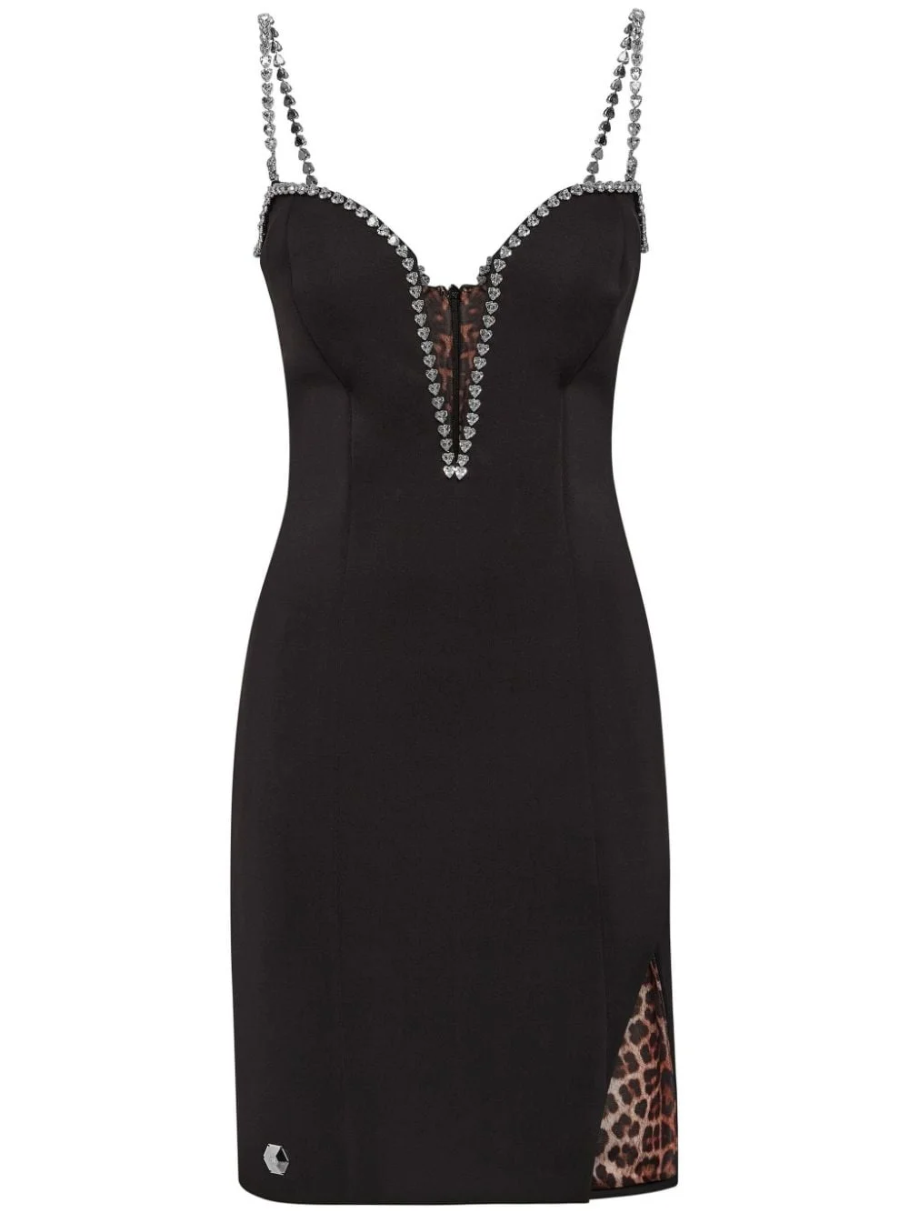 crystal-embellished minidress - 1
